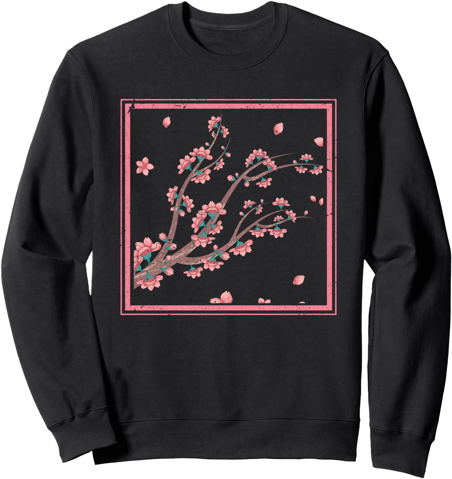 Floral Japan Pink Flower Japanese Sakura Cherry Blossom Sweatshirt