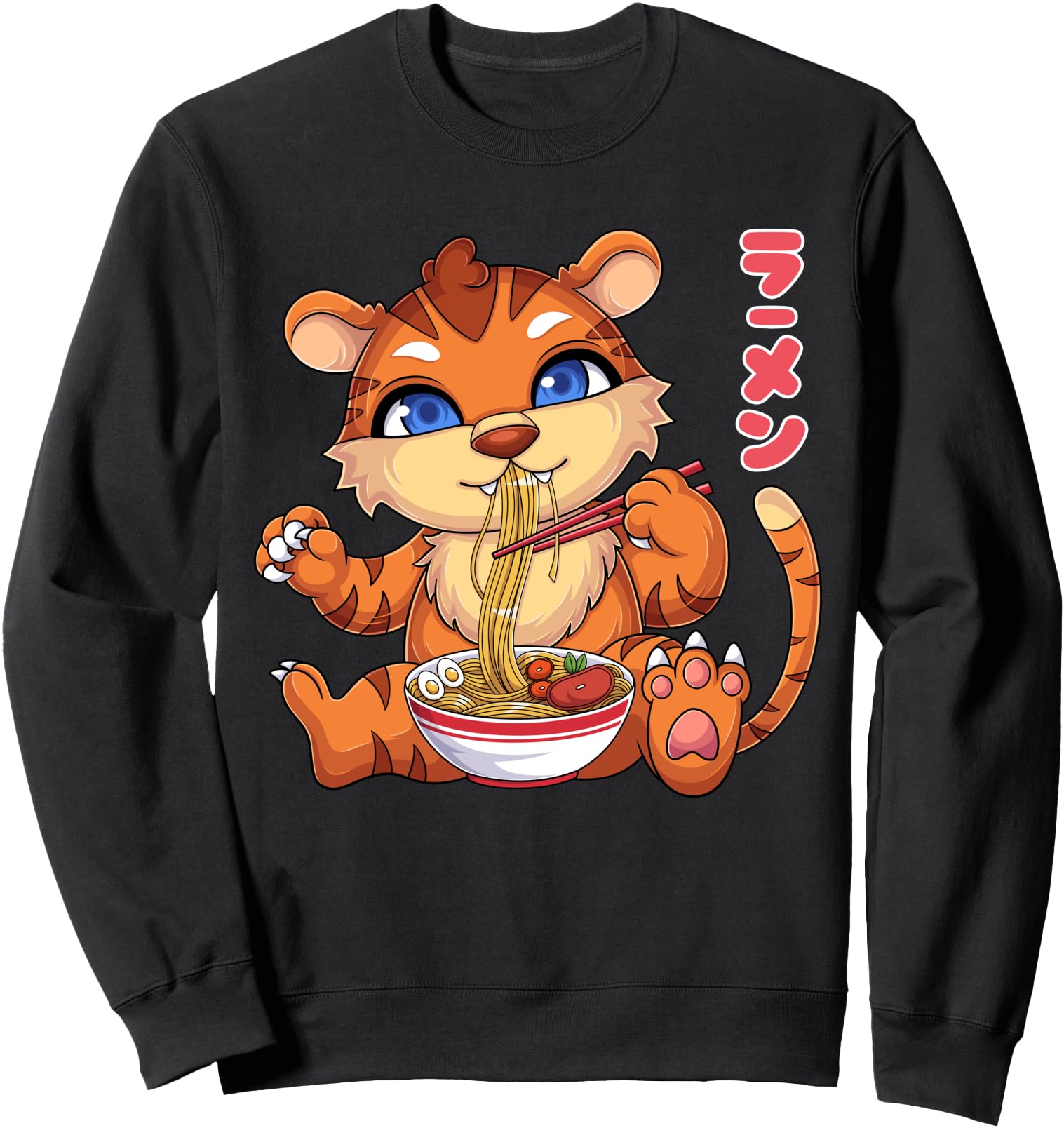 Kawaii Tiger Ramen Noodles Japanese Anime Noodle Soup Sweatshirt