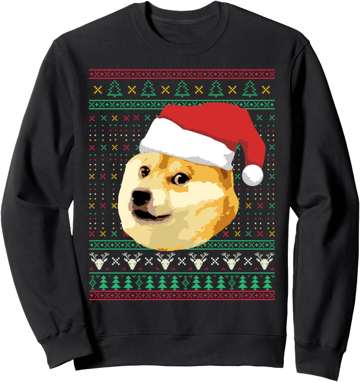 Christmas Doge Meme Shiba Inu Santa Funny Ugly Sweater Xmas Sweatshirt