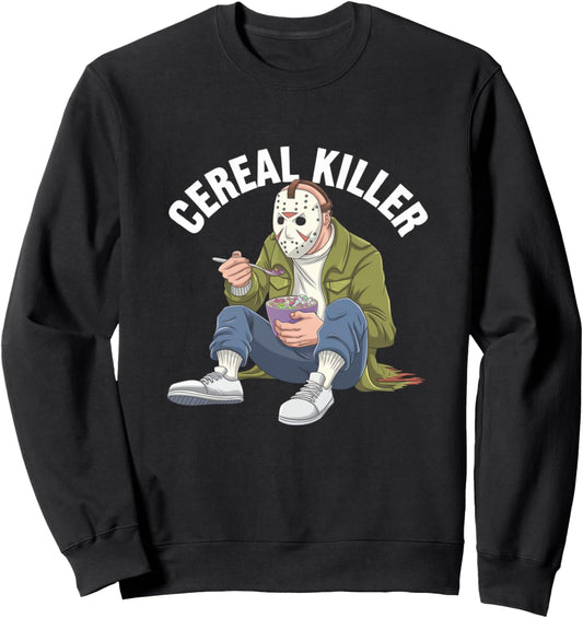 Cereal Killer Funny Halloween Horror Movie Masked Man Sweatshirt