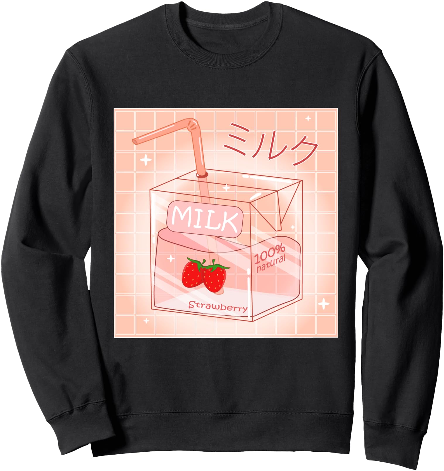 Vintage Strawberry Milk 90s Japanese Aesthetic Sweatshirt