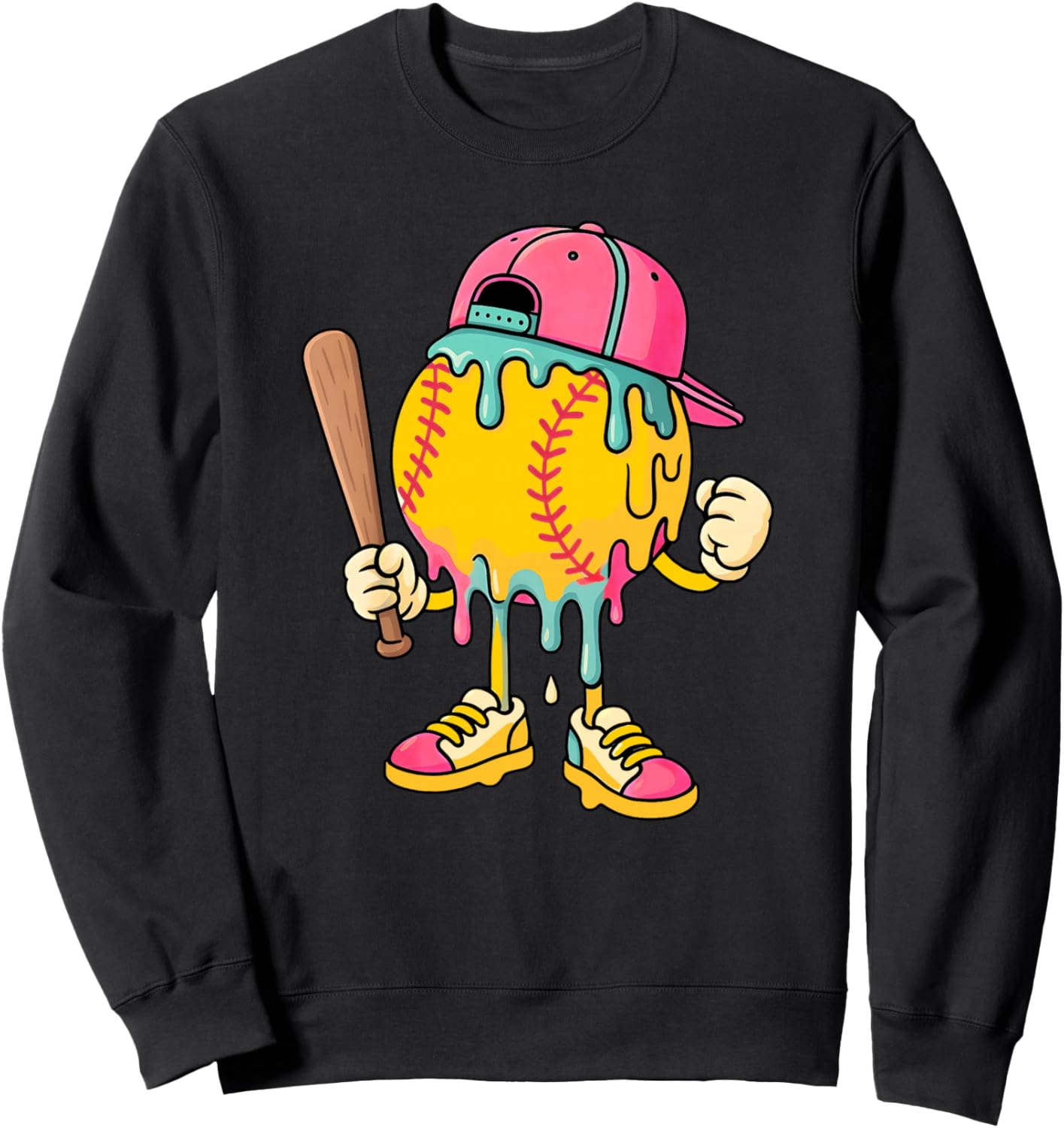 Baseball Drip Ice Cream Baseball Lifestyle 101 Apparel Sweatshirt