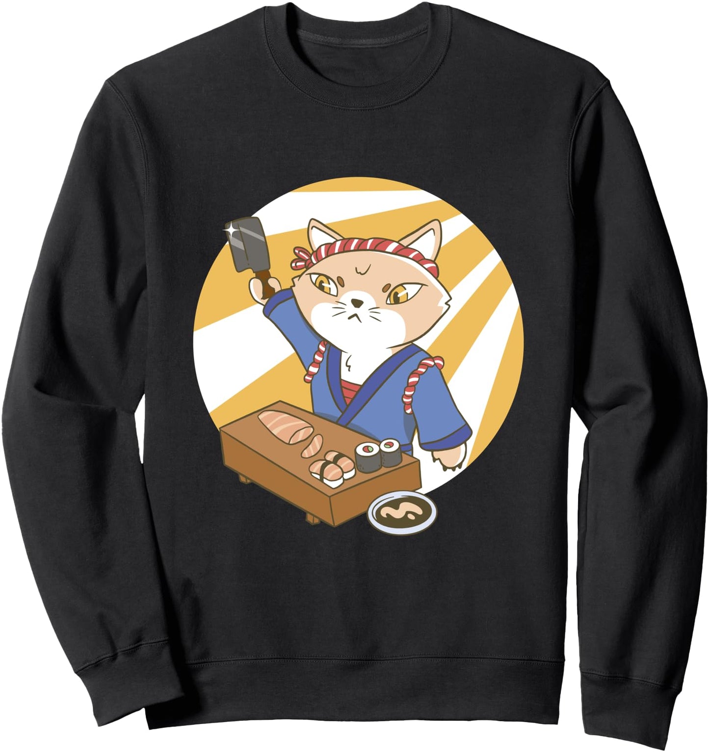 Japanese Cat Sushi Master Sweatshirt