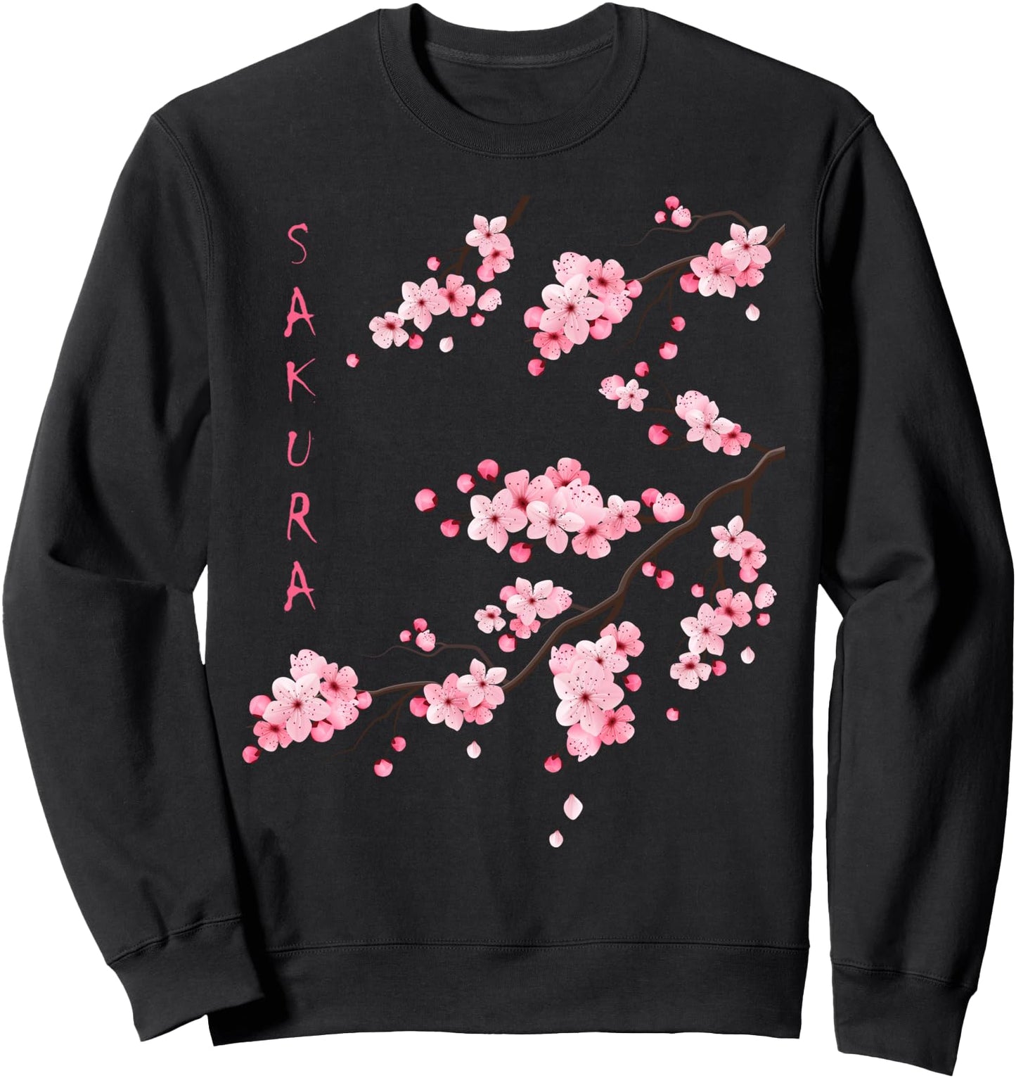 Vintage Sakura Cherry Blossom Japanese Graphical Art Sweatshirt