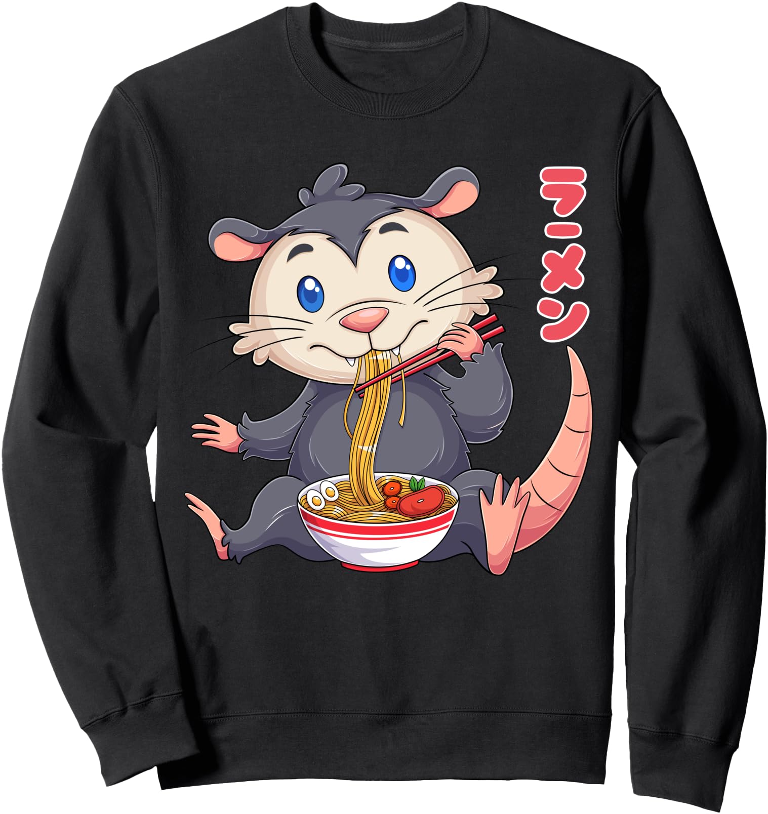 Kawaii Opossum Ramen Noodles Japanese Anime Noodle Soup Sweatshirt