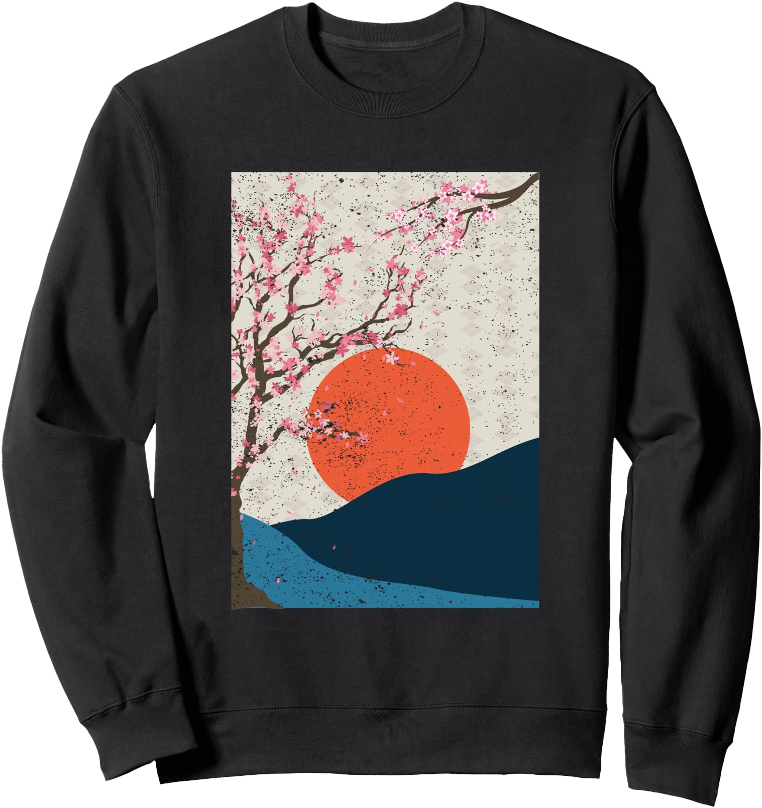 Sakura Tree Pink Flower Sunset Japanese Cherry Blossom Sweatshirt