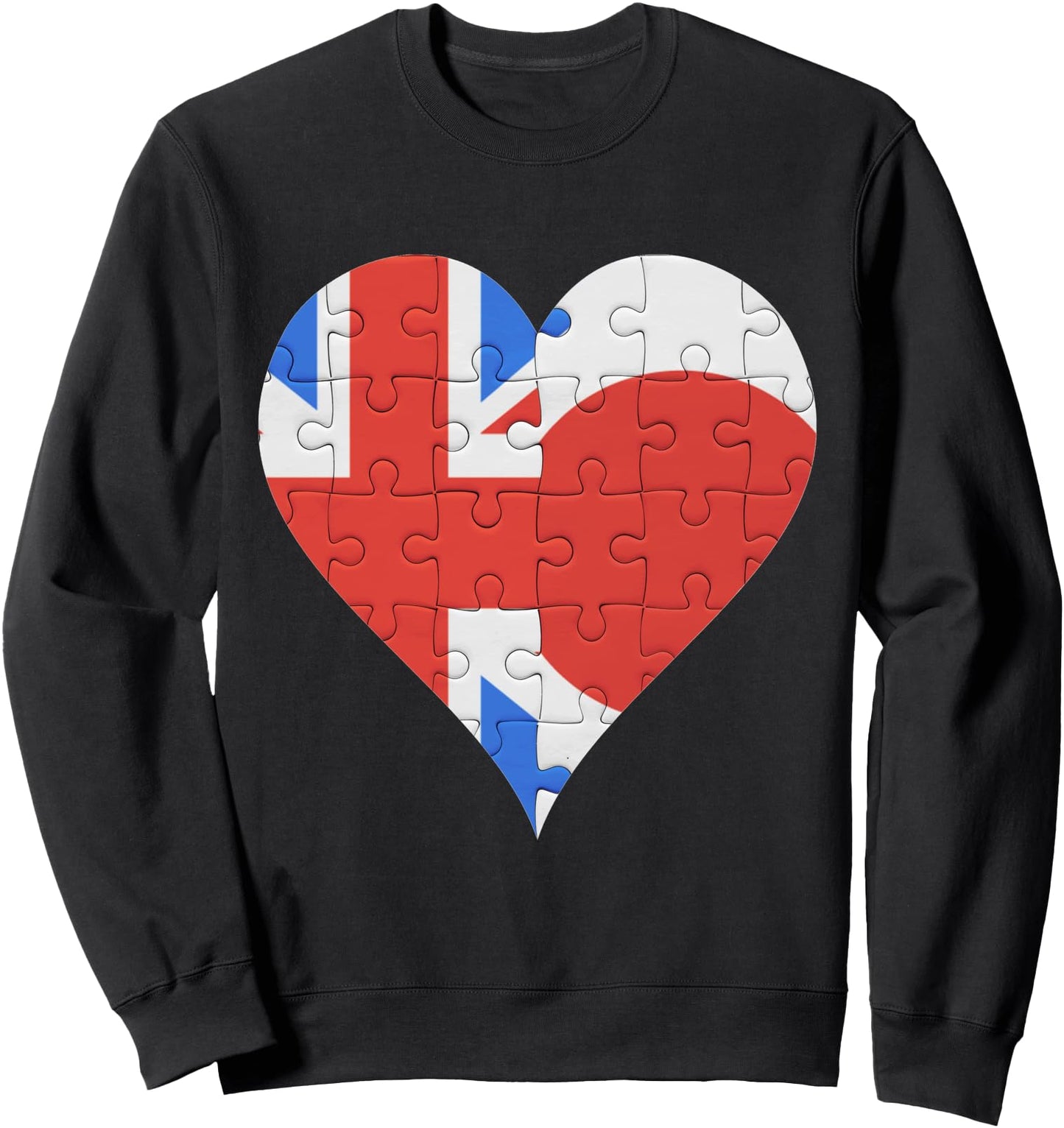 British Japanese Flag Heart Sweatshirt