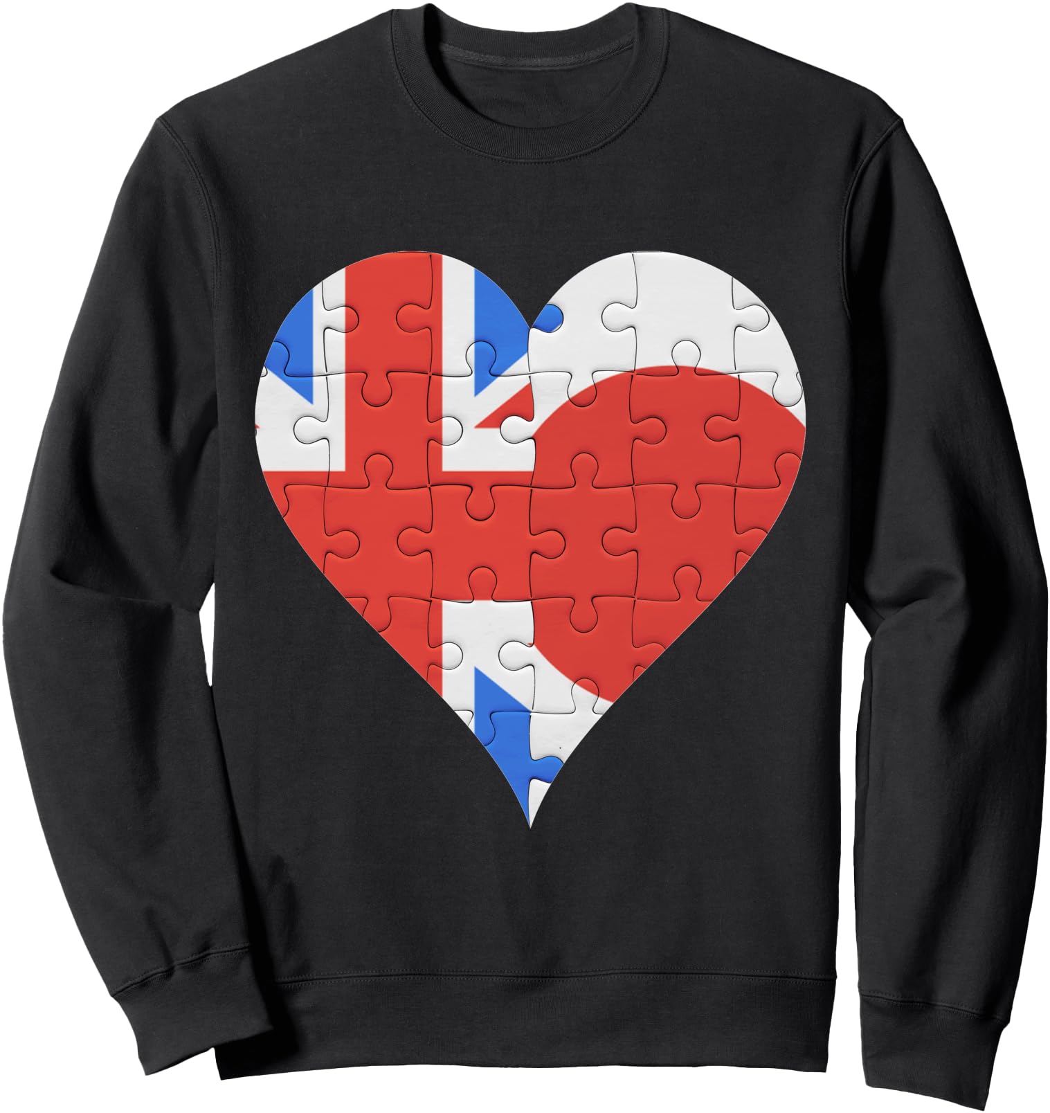 British Japanese Flag Heart Sweatshirt
