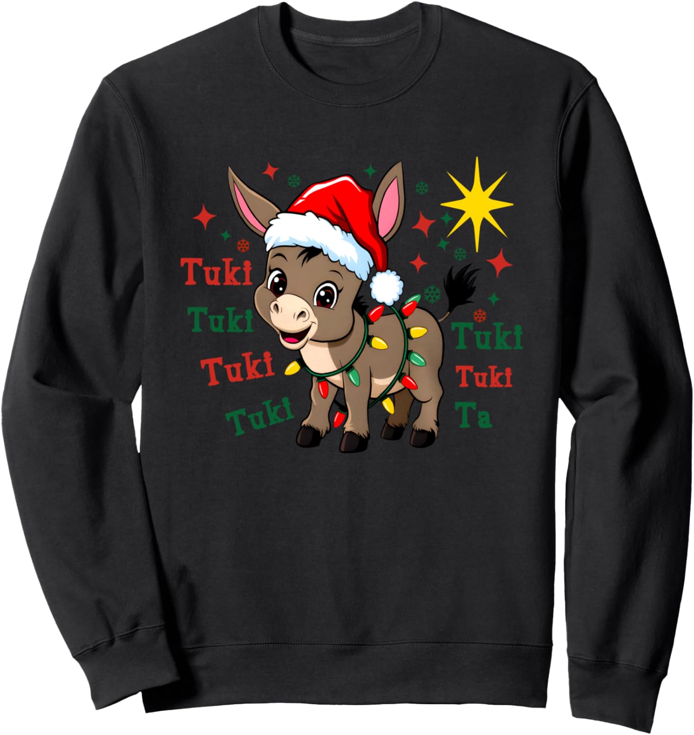 Feliz Navidad Mexican, Mexican Christmas, Tuki Tuki Donkey Sweatshirt