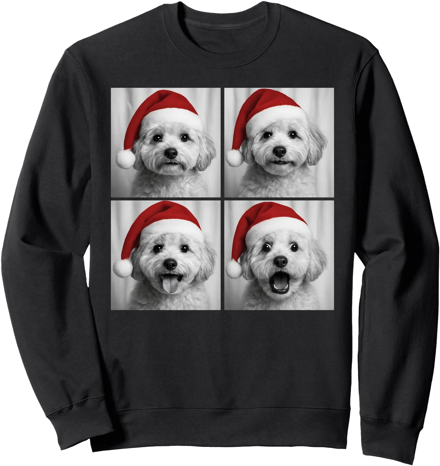 Funny Christmas Maltipoo Santa Doodle Dog Lover Photo Booth Sweatshirt
