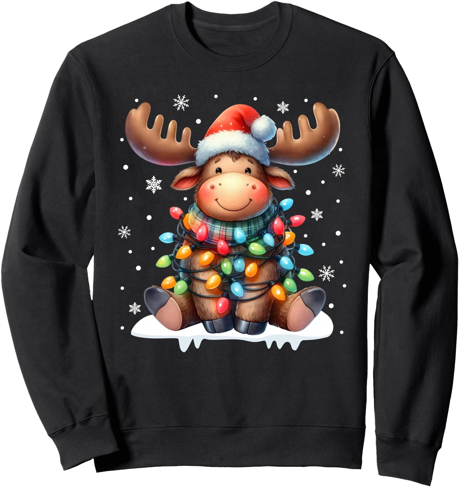 Funny Moose Christmas Pajamas Christmas Sweater Elk Moose Sweatshirt