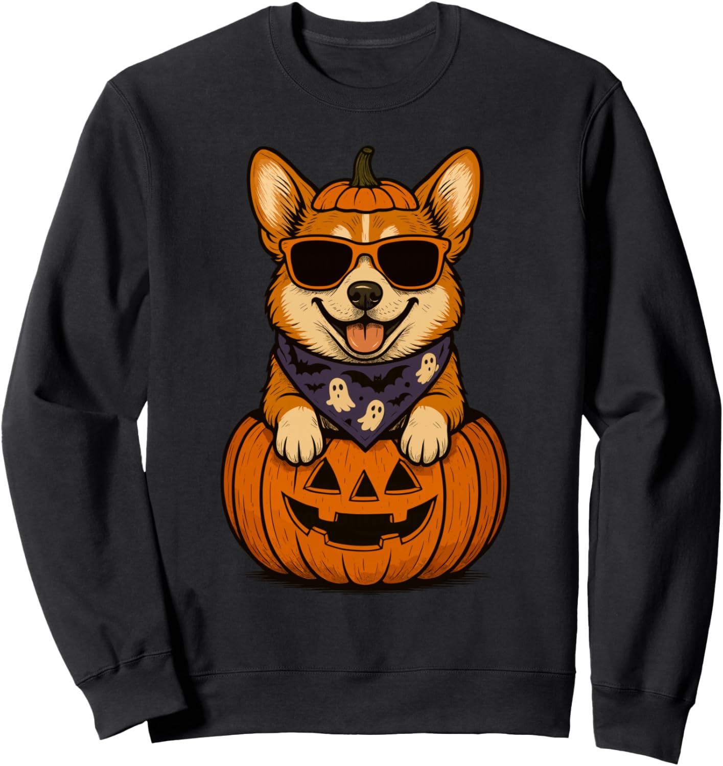 Spooky Corgi Pumpkin Halloween Dog Lover Sweatshirt
