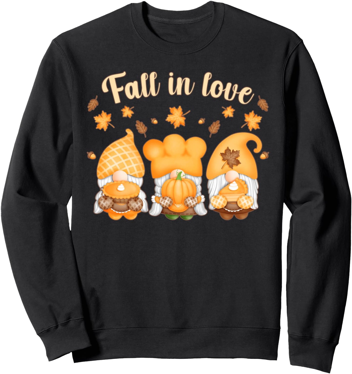 Fall in love, Thanksgiving, autumn gnome with harvest Sweatshirt