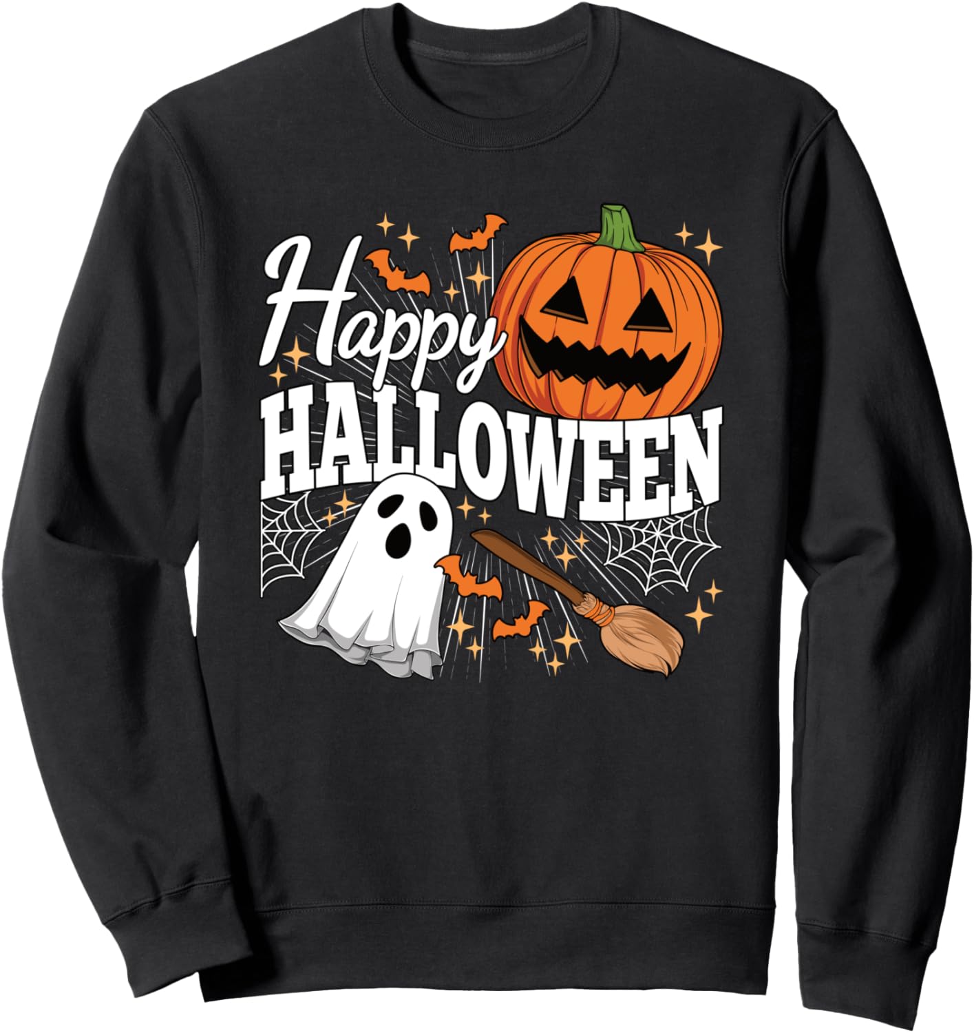 Happy Halloween Ghost Scary Pumpkin Men Women Kids Sweatshirt