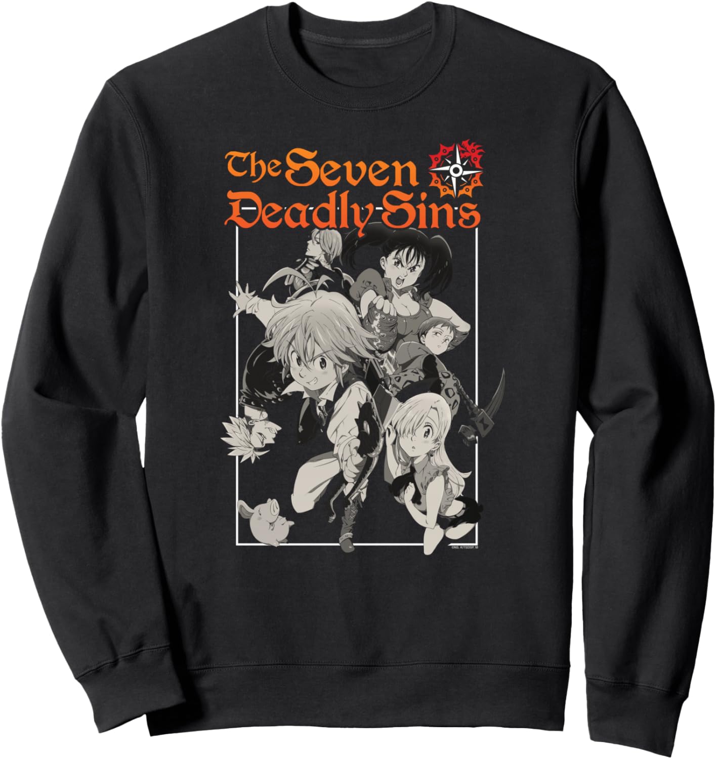 The Seven Deadly Sins Character Collage with Logo Anime Sweatshirt