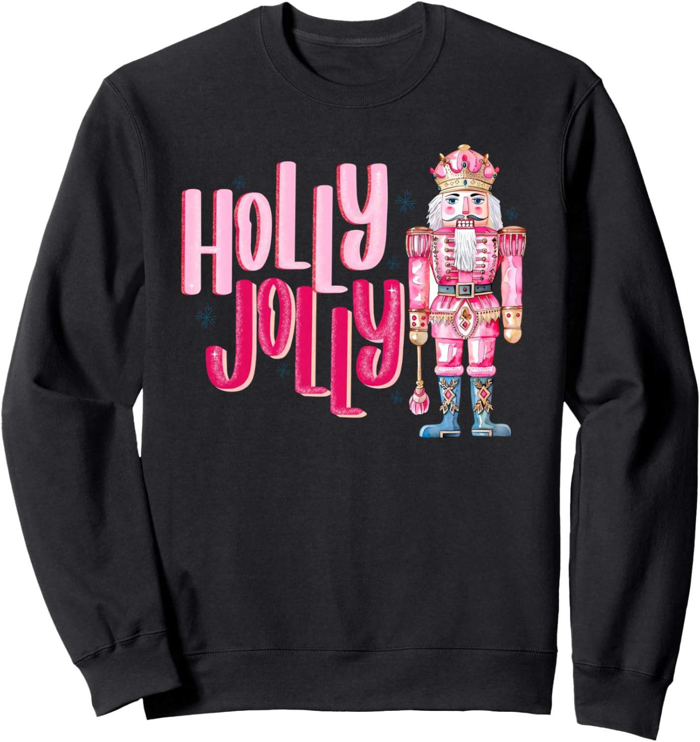 Vintage Funny Holly Xmas Jolly Nutcracker Merry Christmas Sweatshirt