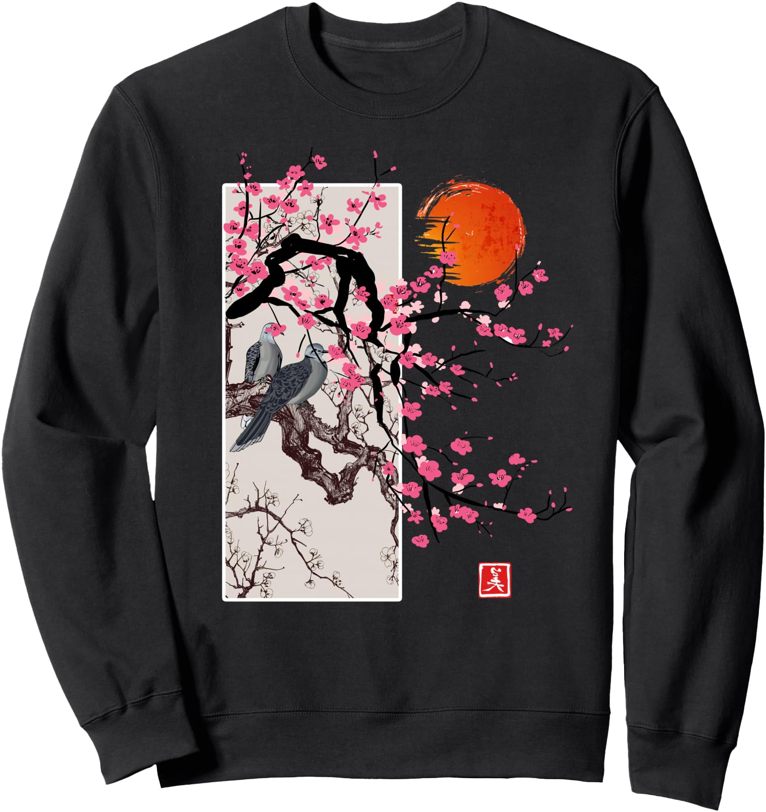 Vintage Sakura Blossom Japanese Cherry Scenery Gift Tee Sweatshirt