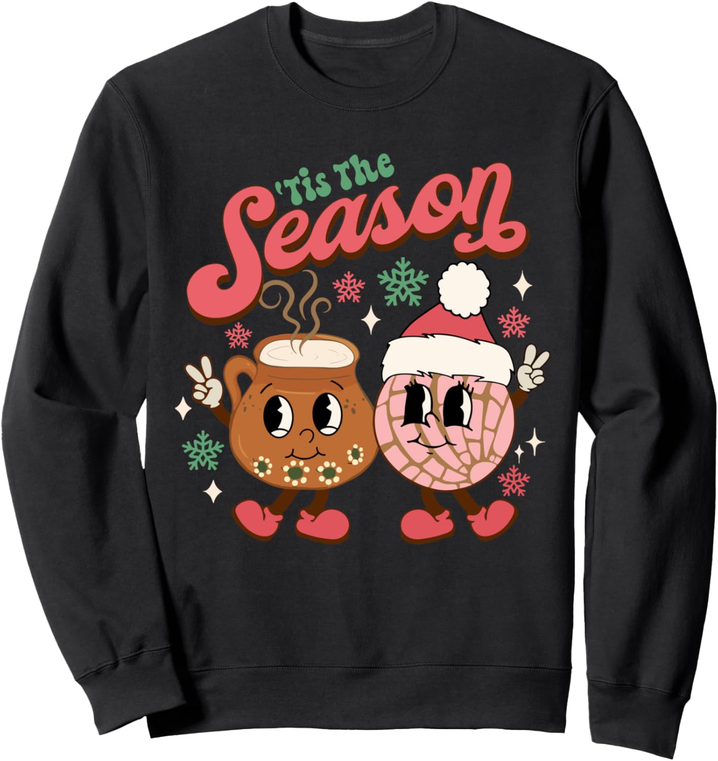 Christmas Tis The Season Mexican Concha Pan Dulce Christmas Sweatshirt