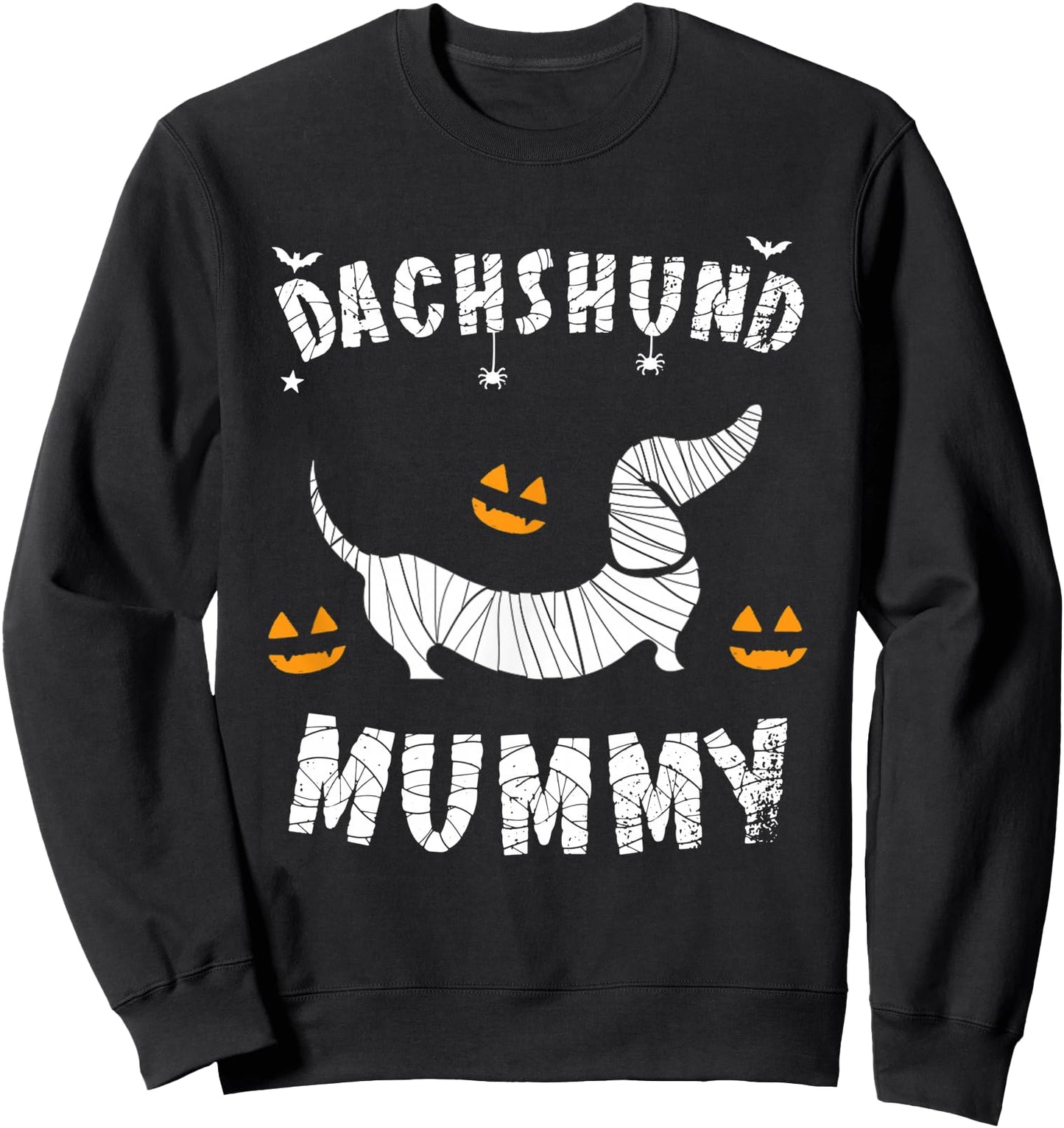 Dachshund Weenie Sausage Mummy Funny Dog Halloween Costume Sweatshirt