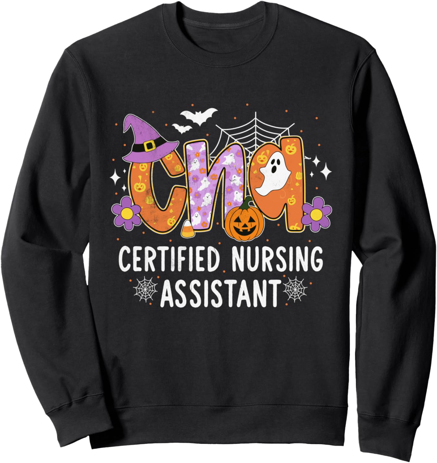Certified Nursing Assistant CNA Nurse Life Halloween Nursing Sweatshirt