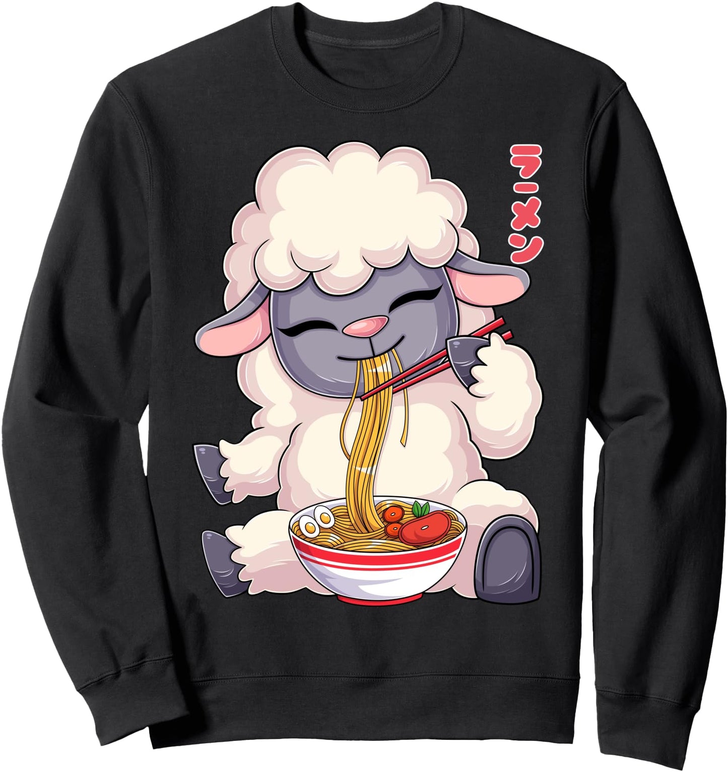 Kawaii Sheep Ramen Noodles Japanese Anime Noodle Soup Sweatshirt