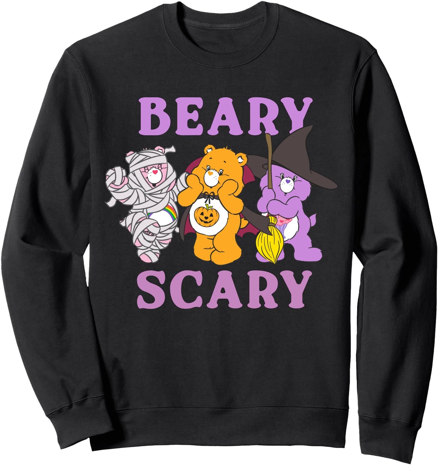 Care Bears Beary Scary Halloween Purple Font Sweatshirt