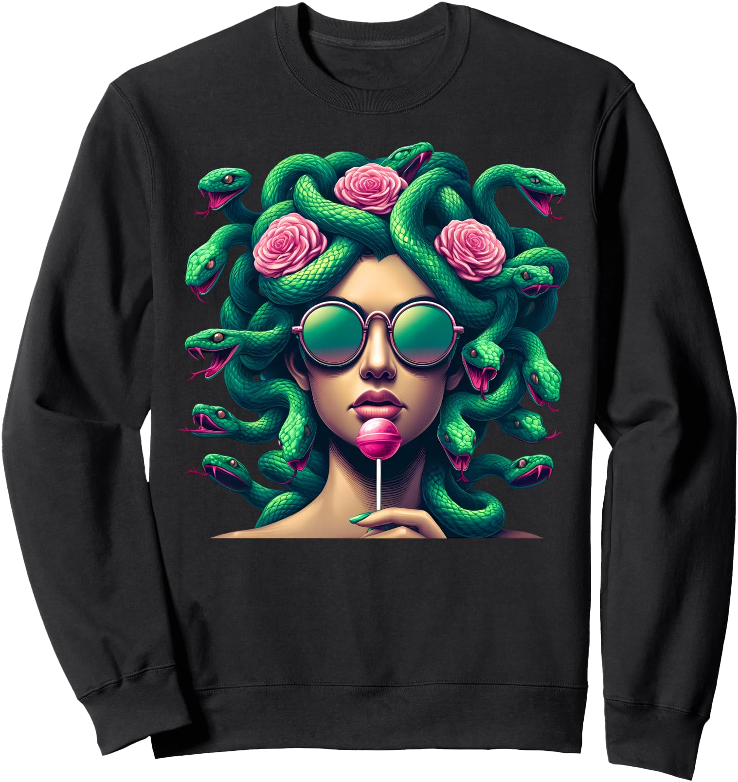 Medusa Hippie Psychedelic Snakes Greek Mythology Sweatshirt