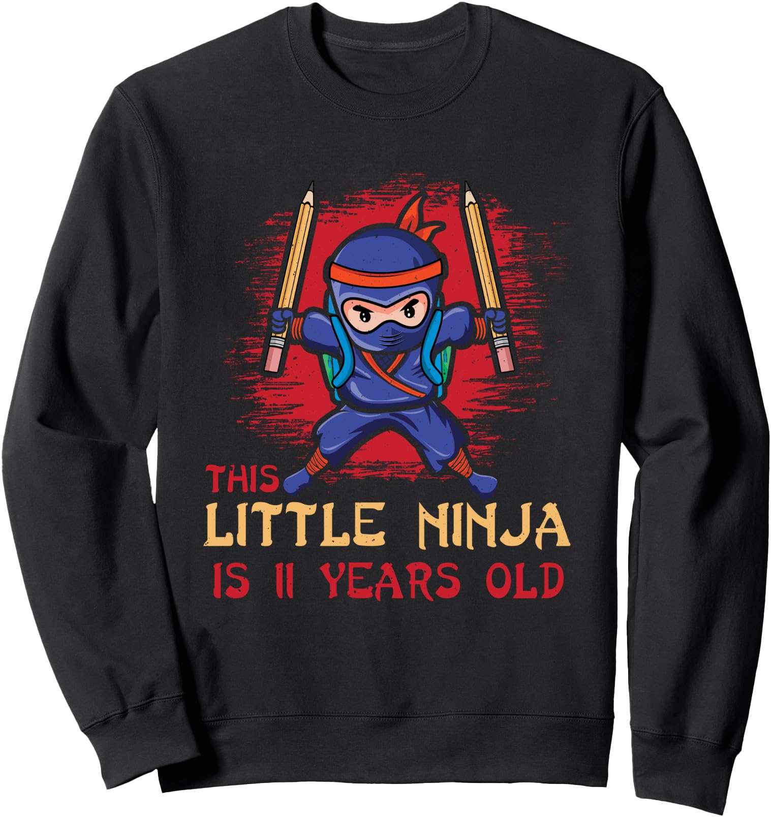 Birth Born Age 11 Years Old Samurai Japan Japanese Ninja Sweatshirt