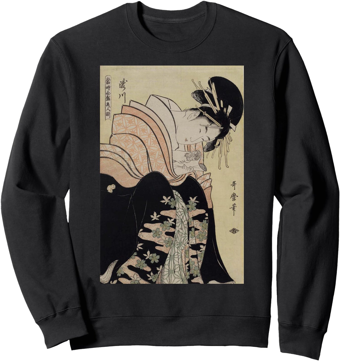 Japanese Retro Artwork Takigawa from the Tea-House Art Sweatshirt