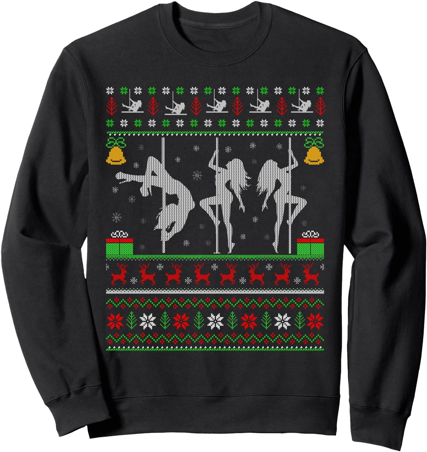 Stripper Dance Ugly Christmas Sweater Dancing Xmas Sweatshirt
