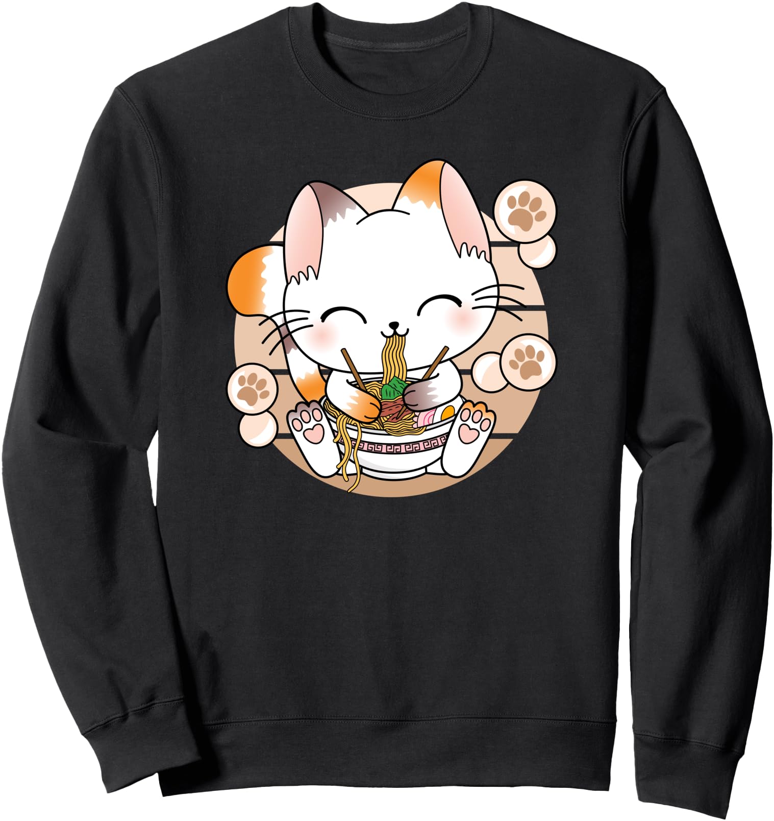 Kawaii Cat Ramen Anime Noodles Neko Japanese Men Women Sweatshirt