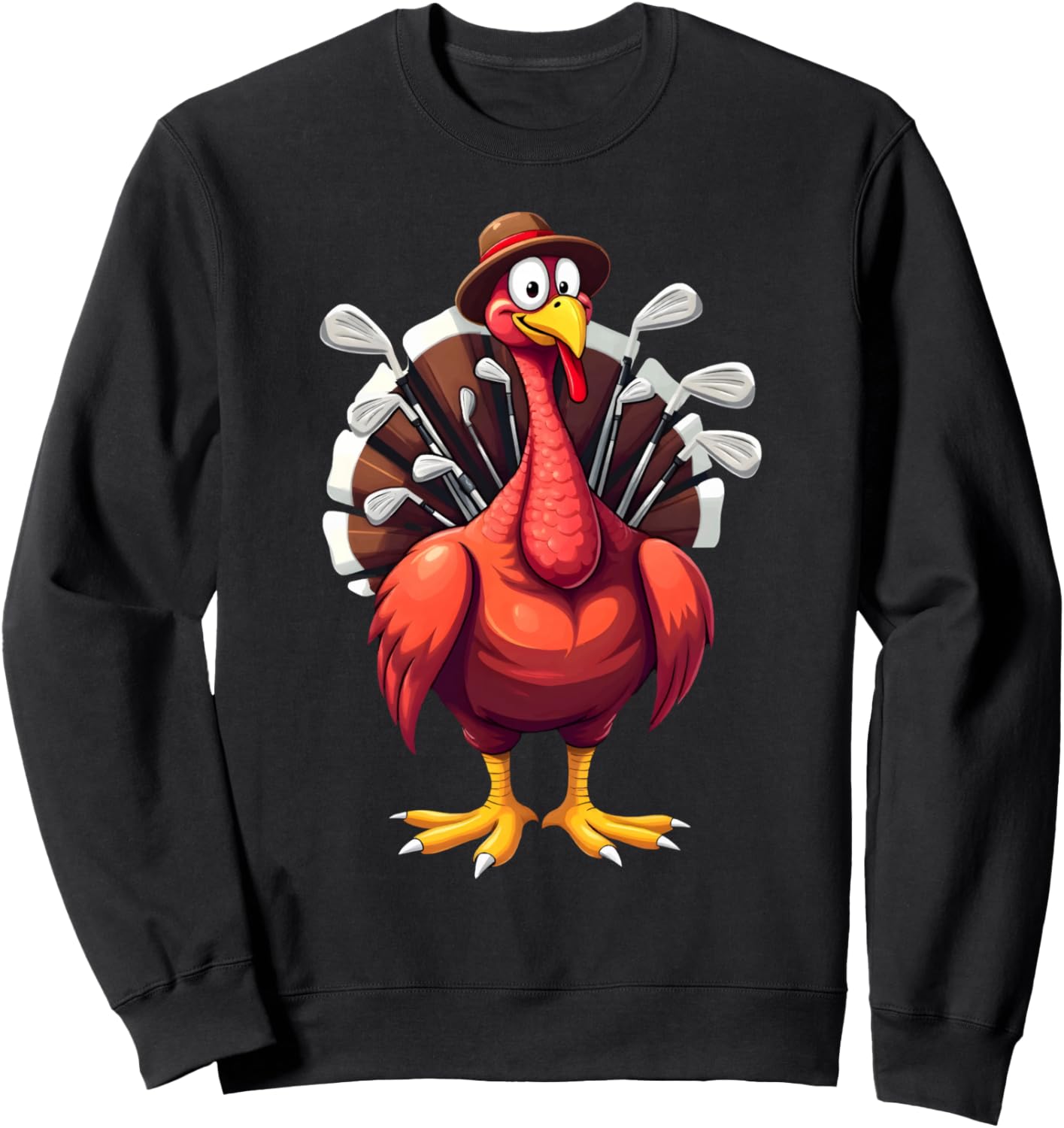 Cool Thanksgiving Golf Player Turkey Golfing Fall Autumn Sweatshirt