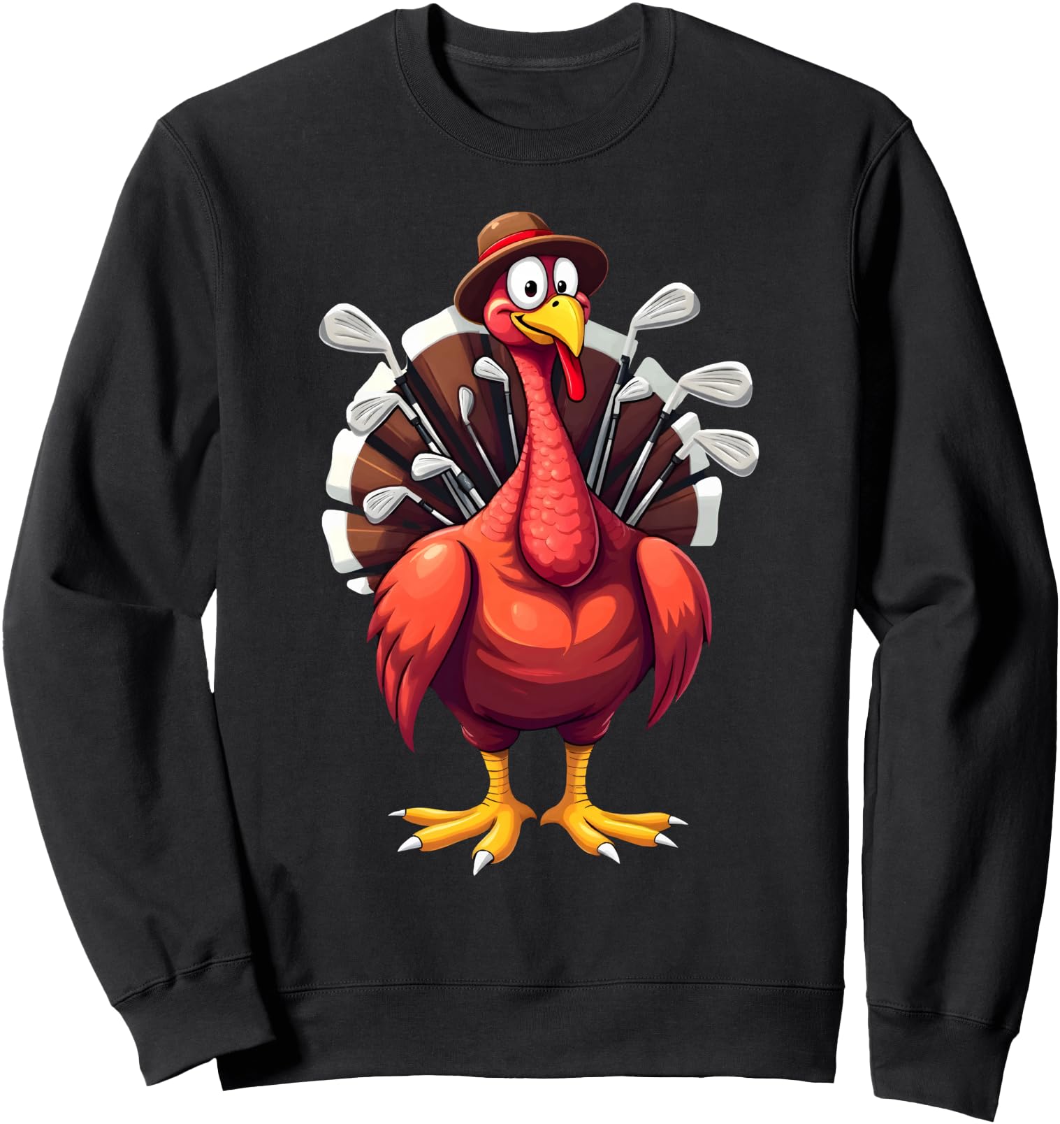 Cool Thanksgiving Golf Player Turkey Golfing Fall Autumn Sweatshirt