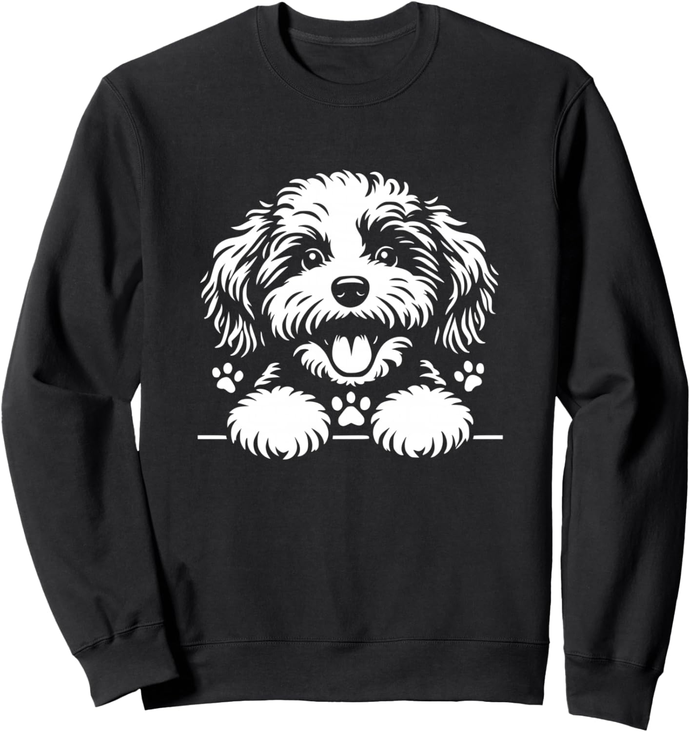 Cute Cavapoo Scout Dog Graphic Design Sweatshirt