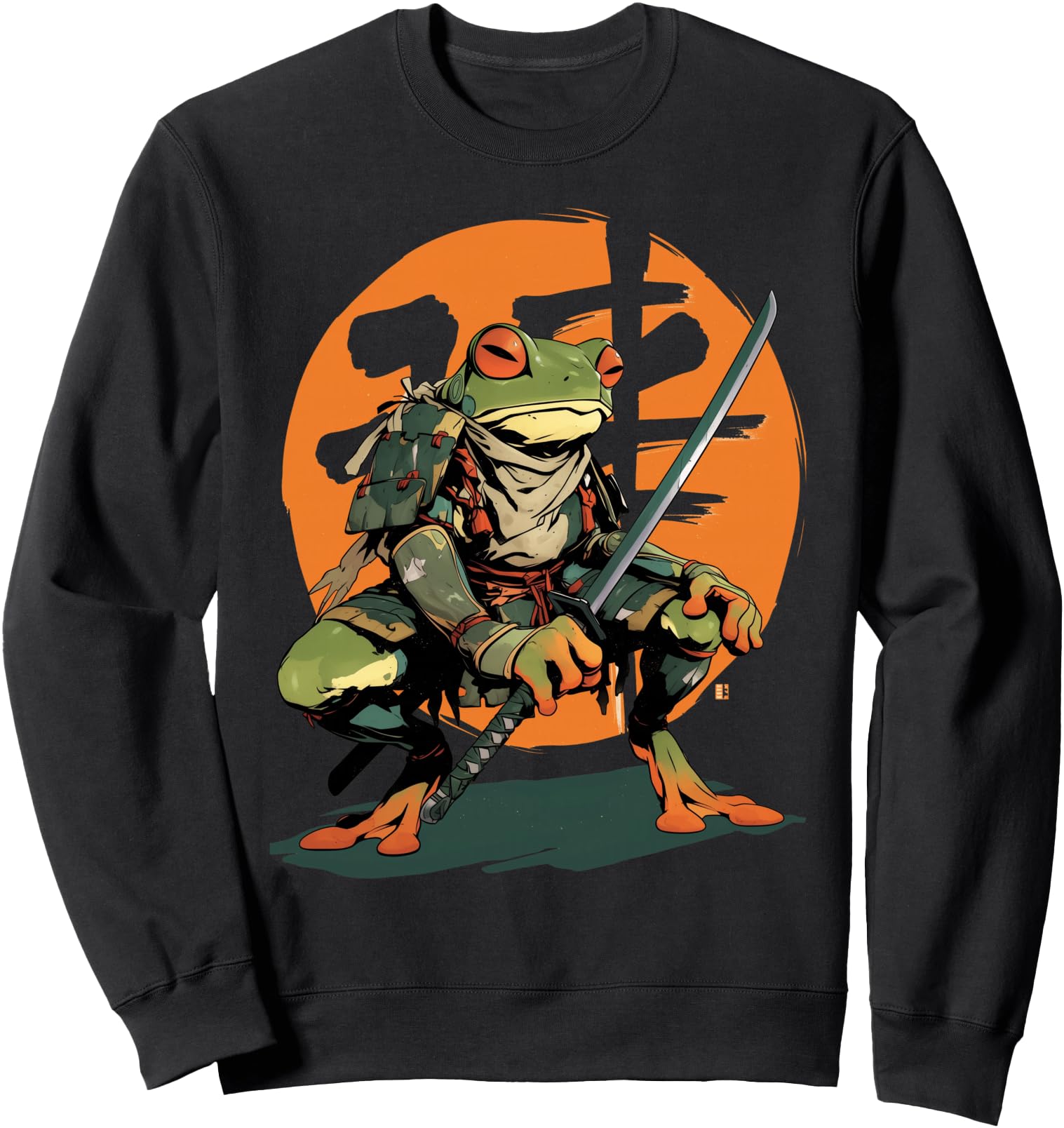 Samurai Frog Japanese Tattoo - Katana Ninja Sweatshirt