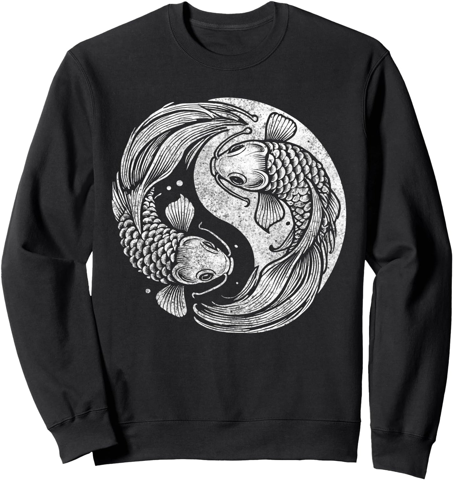 Yin And Yang Retro Japanese Koi Fish Sweatshirt