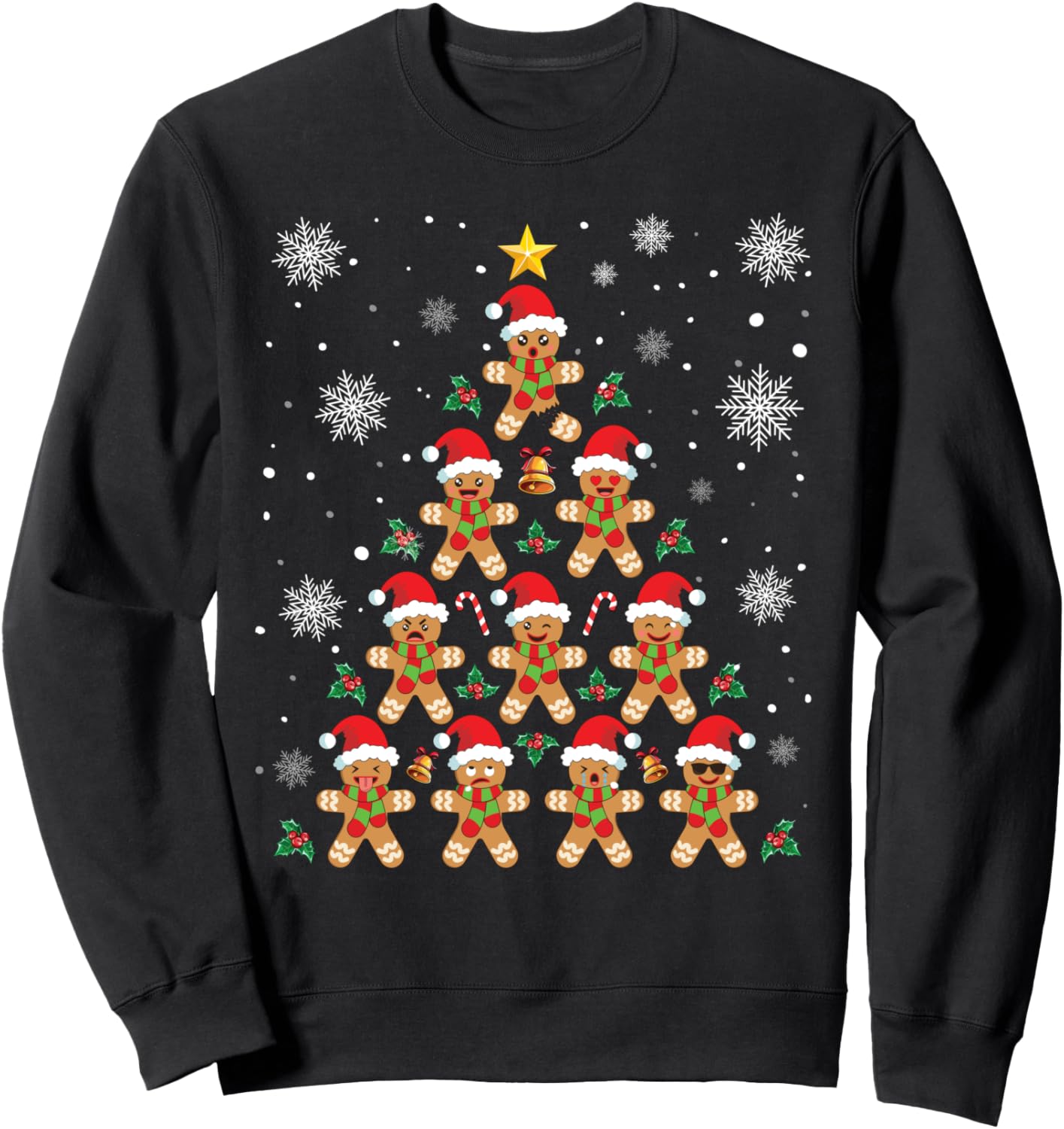 Funny Gingerbread Christmas Tree Gingerbread Christmas Sweatshirt