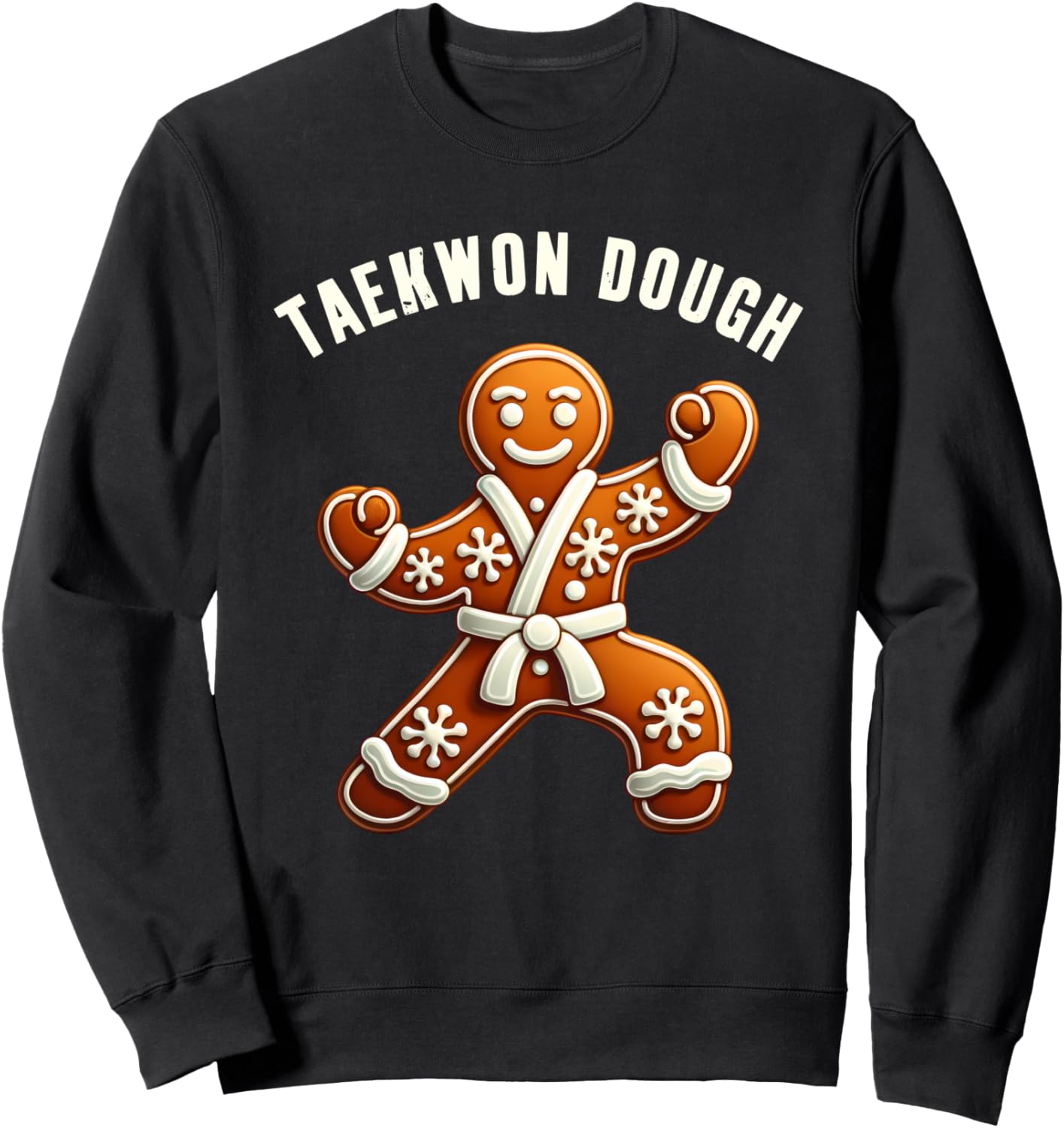 Funny Christmas Taekwondo Gingerbread Man Martial Arts Sweatshirt