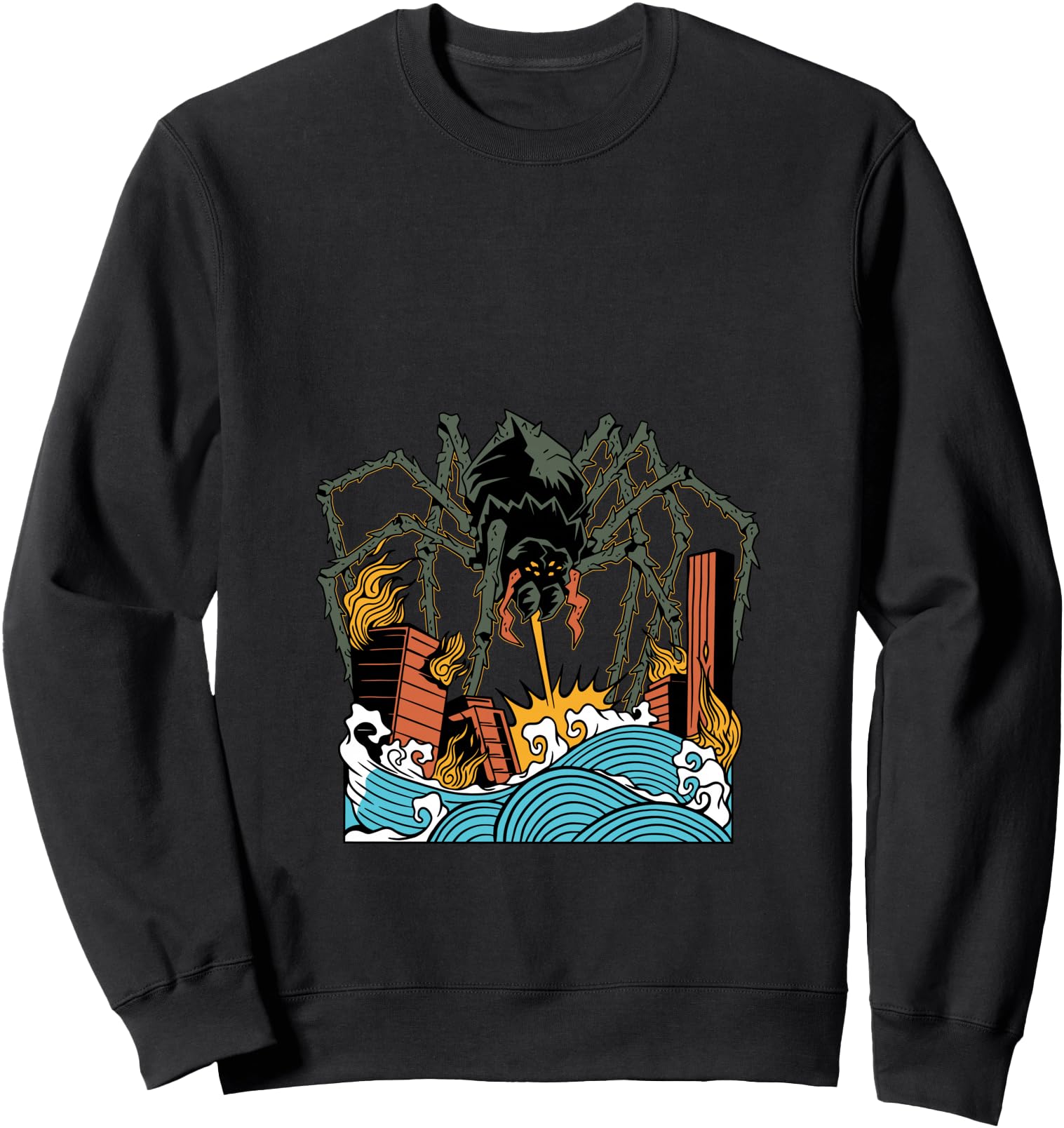 Big Spider Japanese Style Giant Kaiju Spider Tarantulas Sweatshirt