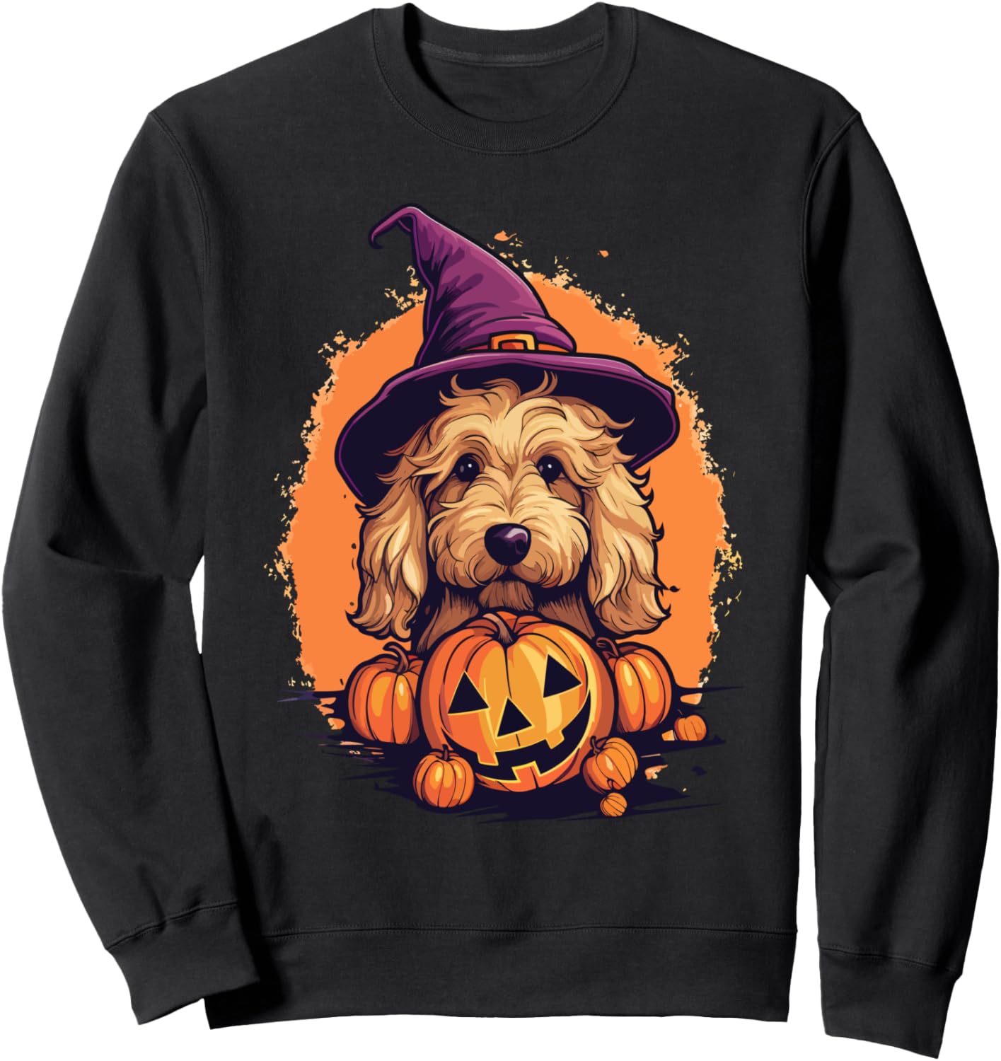 Goldendoodle Halloween Cute and Spooky Doodle Dog Sweatshirt