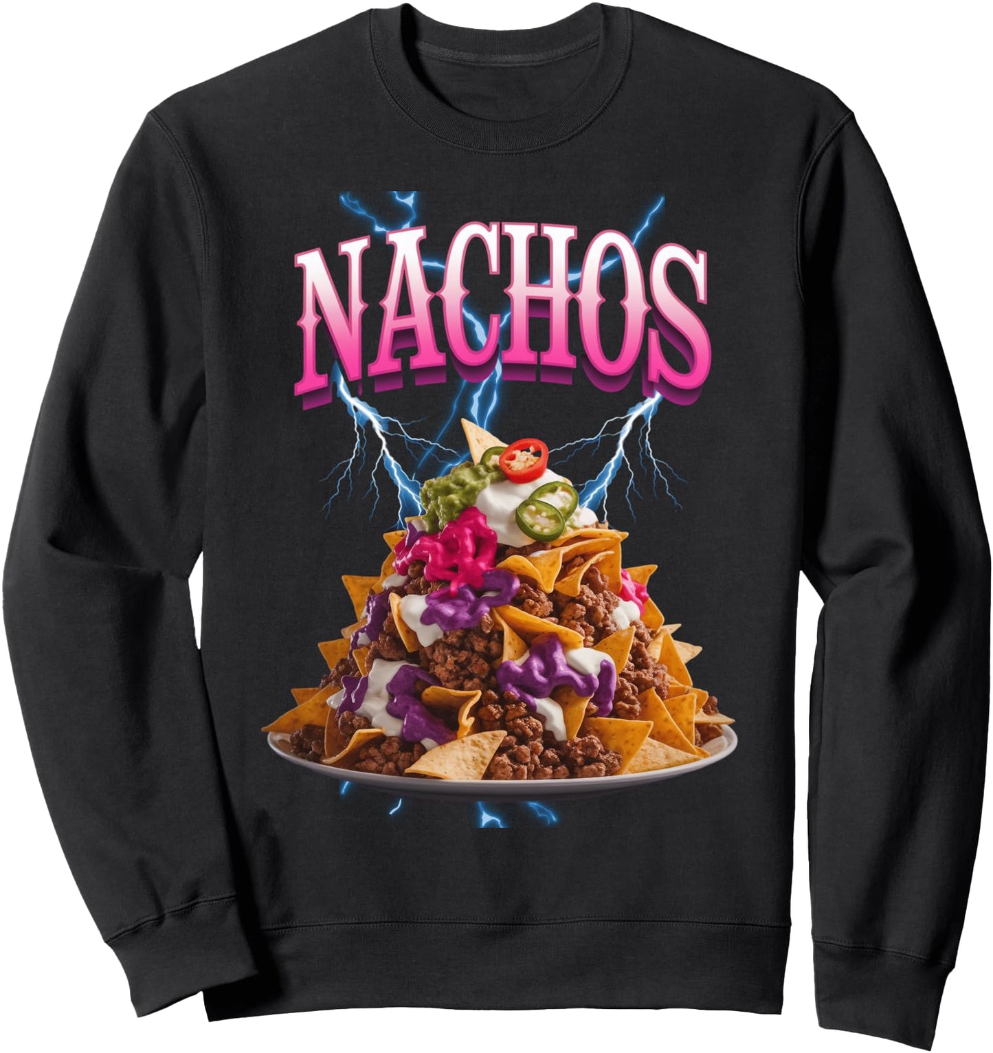 Nachos Meme Bootleg Rap Style 90s Vintage Funny Sweatshirt