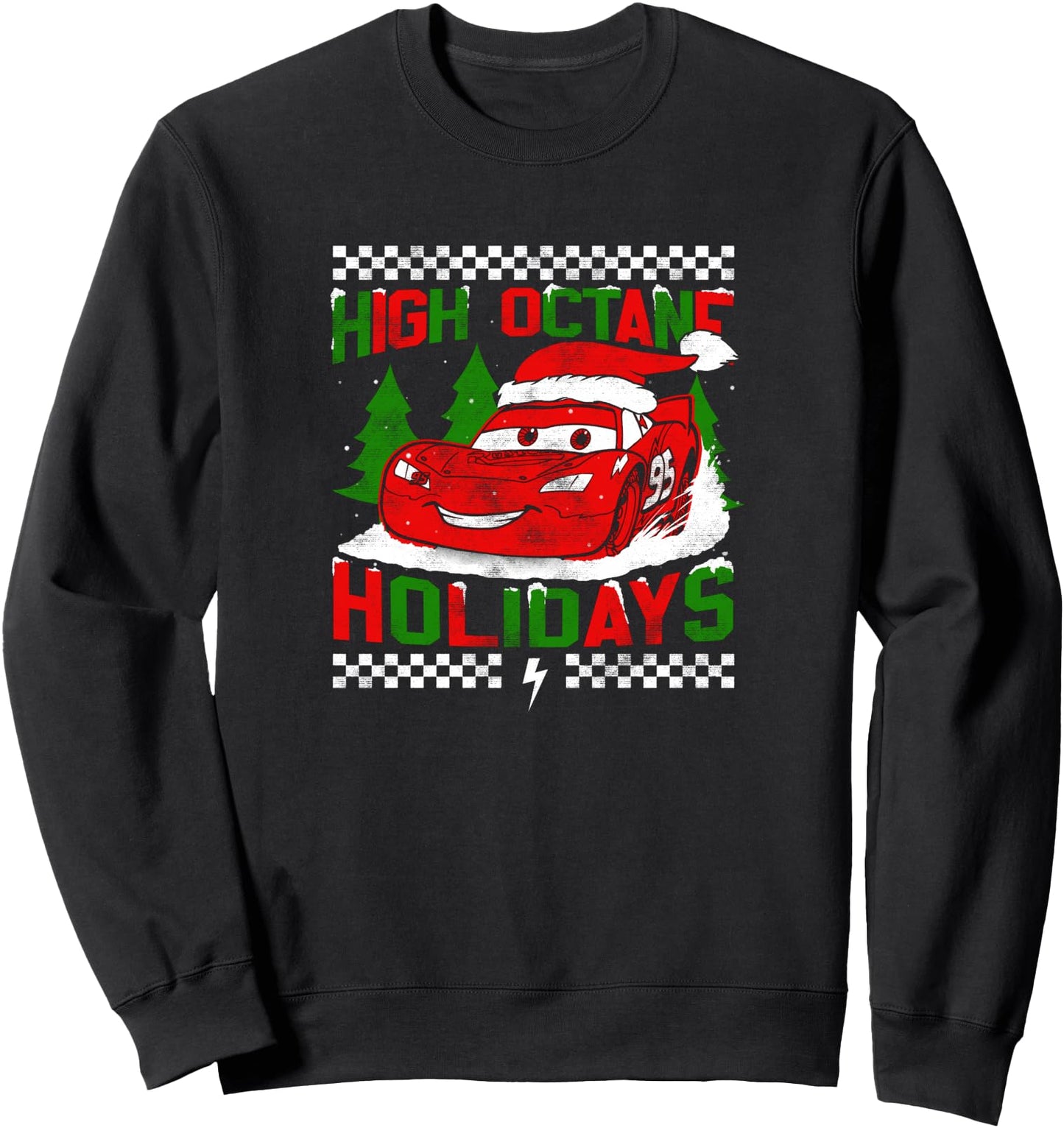 Disney Pixar Christmas Cars Lightning High Octane Holidays Sweatshirt