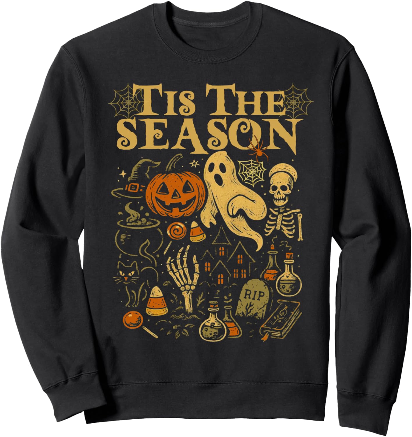 Tis The Season Retro Halloween Spooky Season Fall Boo Ghost Sweatshirt