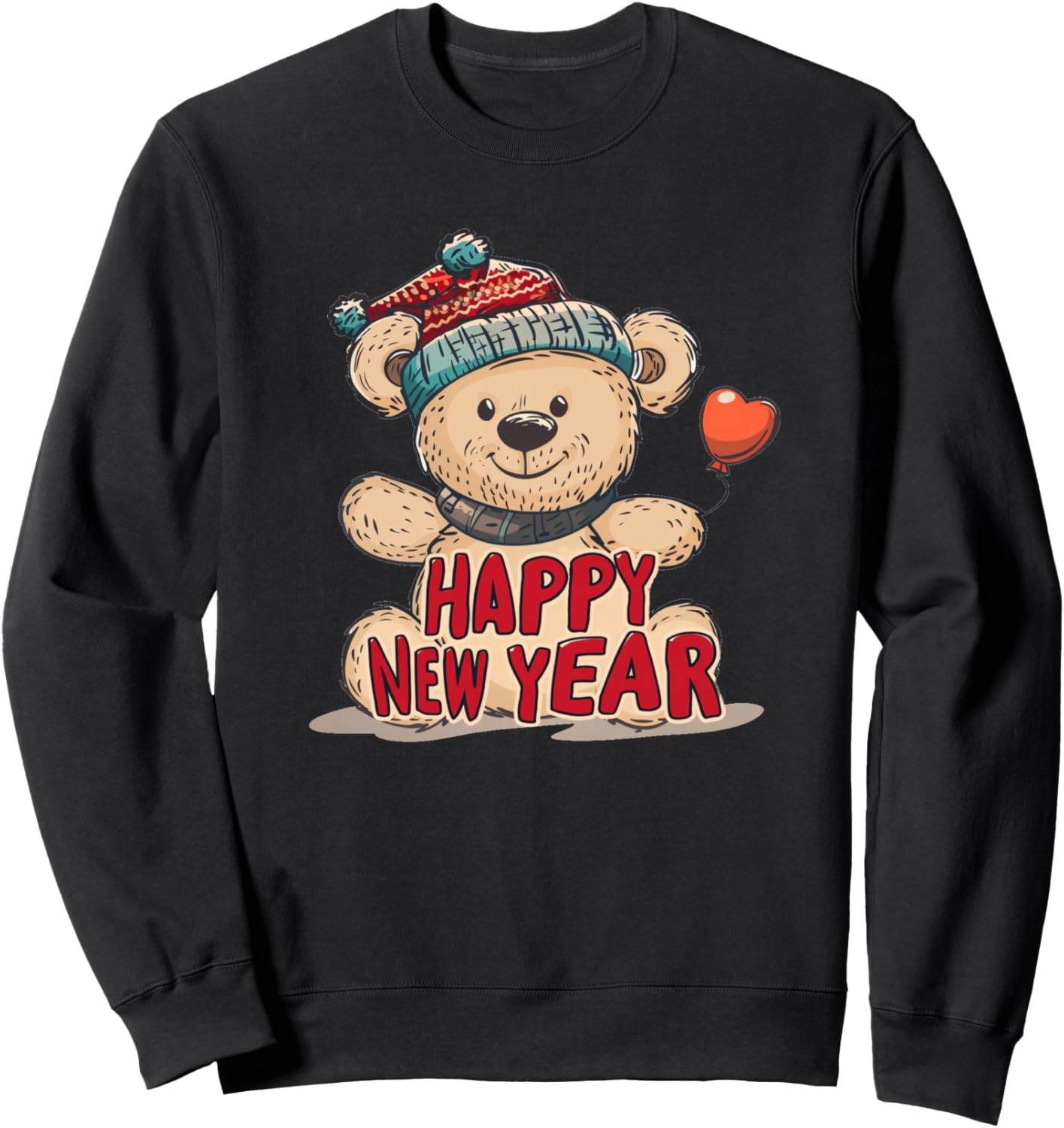 New Year Teddy Bear for Sweet Celebrations Sweatshirt