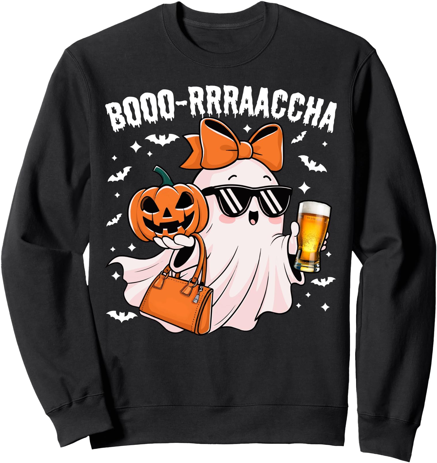 Boo-Racha Halloween Cute Ghost Boo Borracha Funny Men Women Sweatshirt