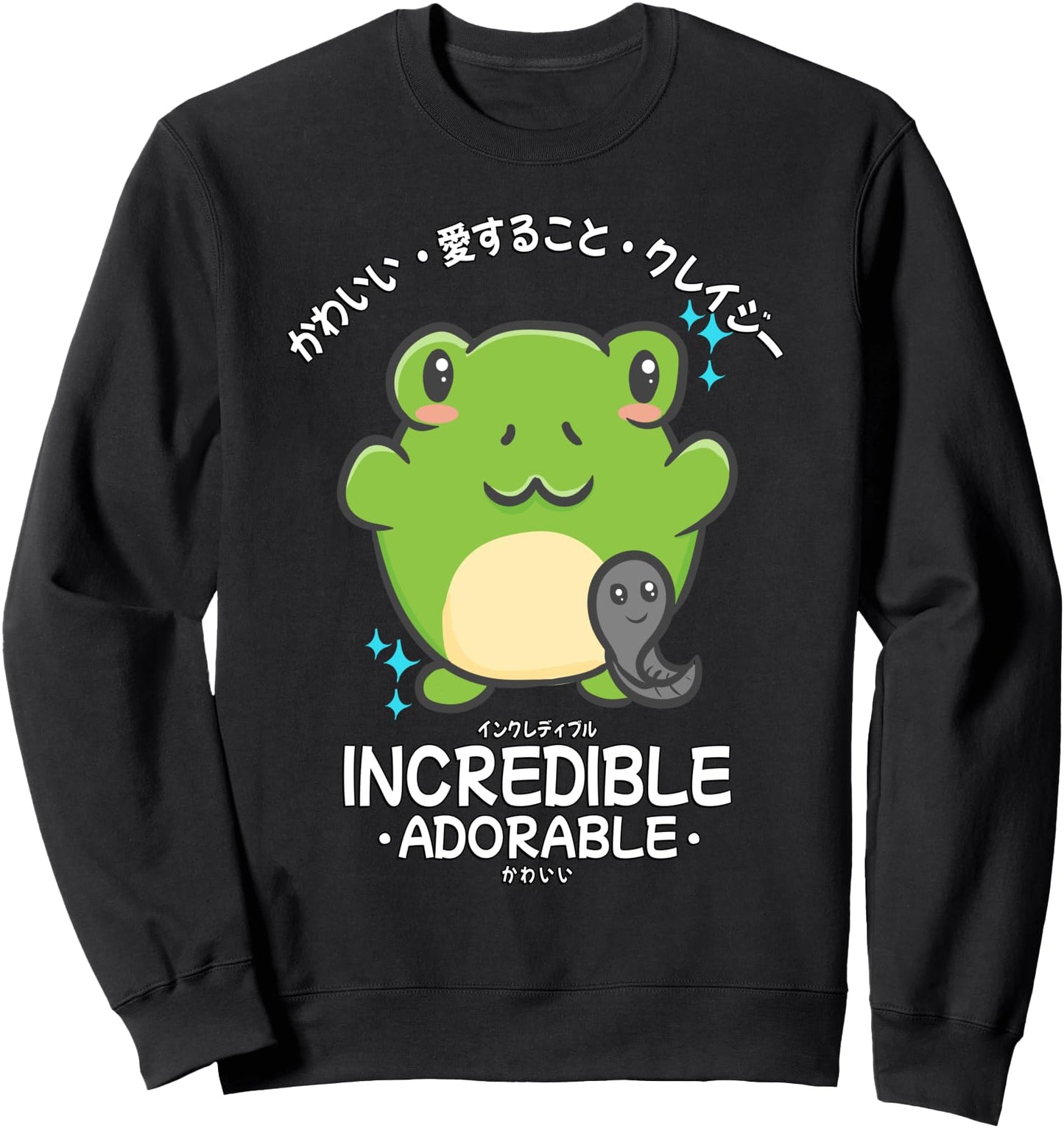 Kawaii Frog With Tadpole - Japanese -Incredible Adorable Sweatshirt