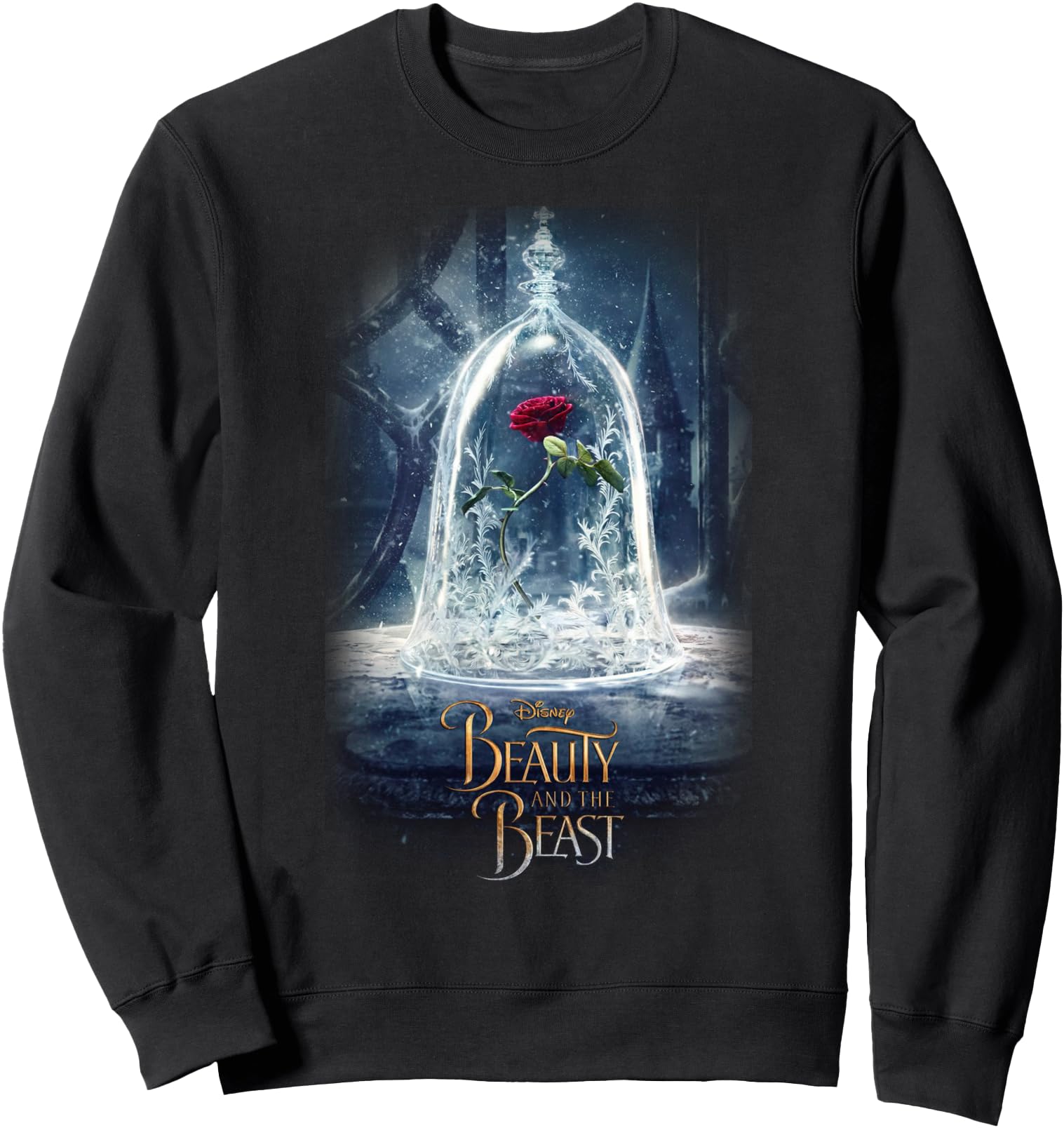 Disney Beauty And The Beast Epic Glass Rose Sweatshirt Sweatshirt