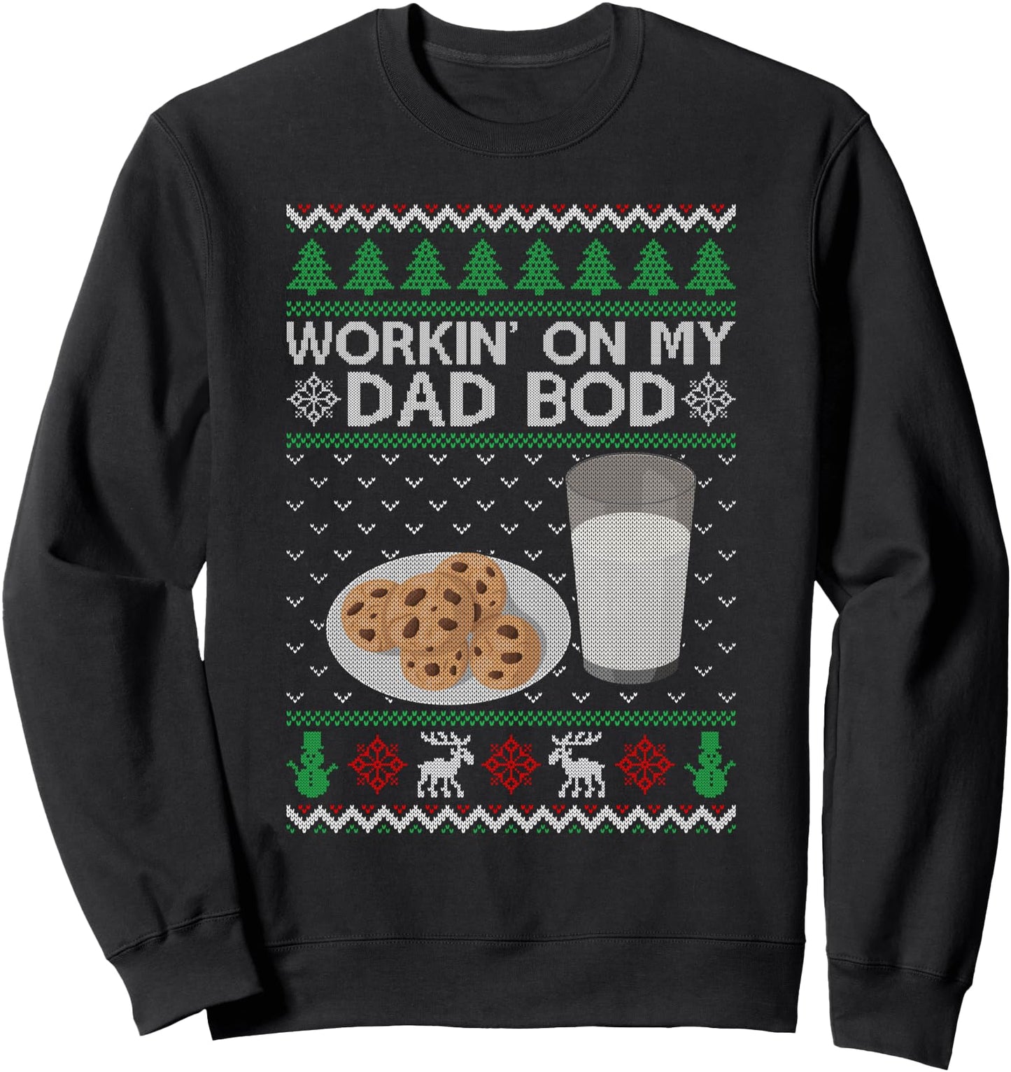 Workin' On My Dad BOD Ugly Christmas Sweater New Mom Dad Sweatshirt