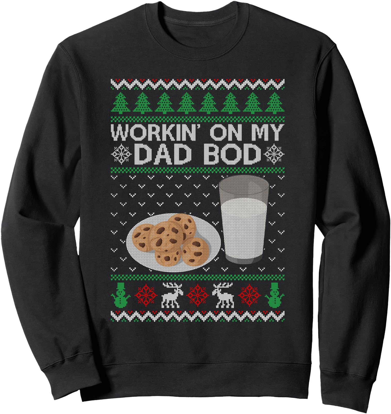 Workin' On My Dad BOD Ugly Christmas Sweater New Mom Dad Sweatshirt
