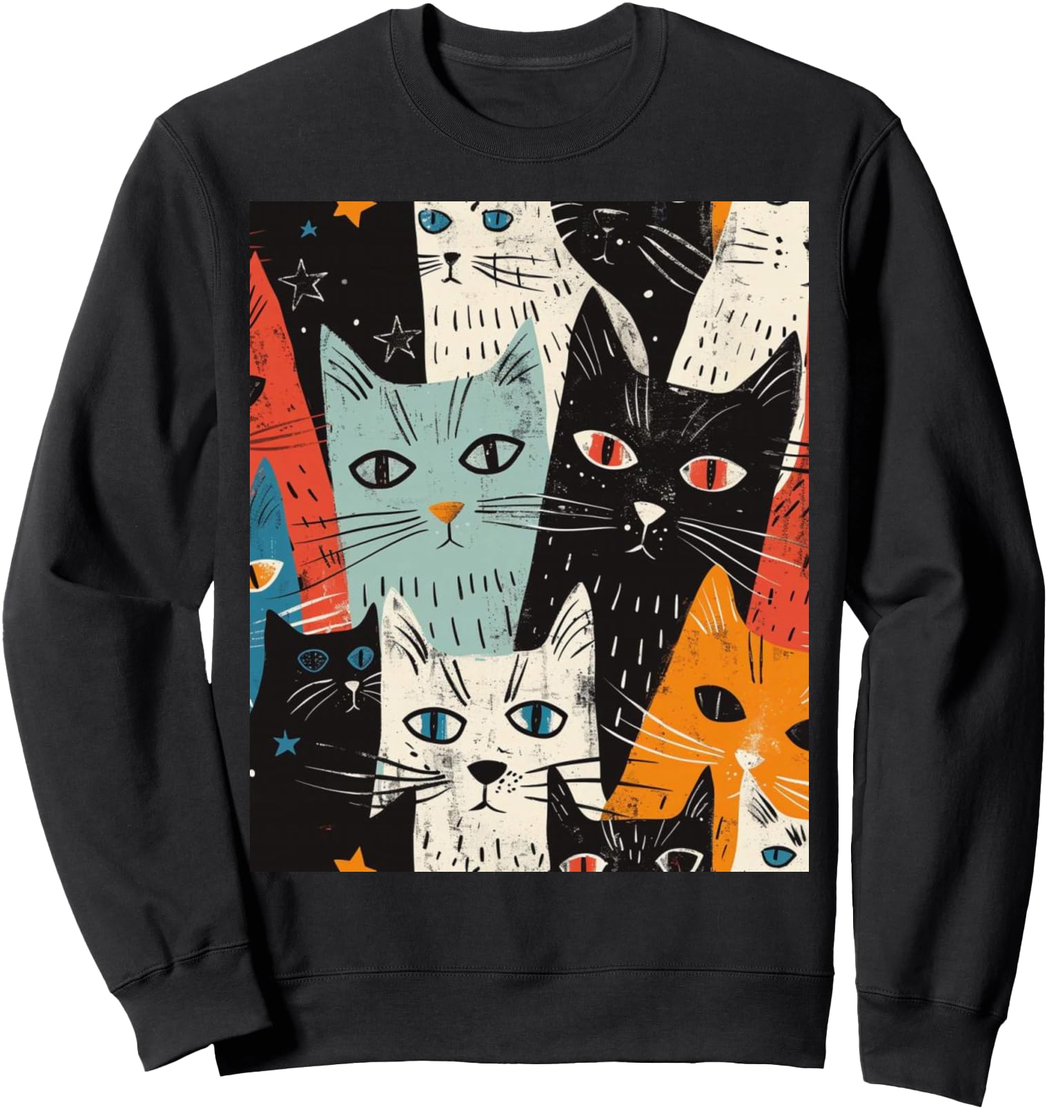 Vintage Retro Mid-Century Modern Look Cats 50s 60s Style Sweatshirt